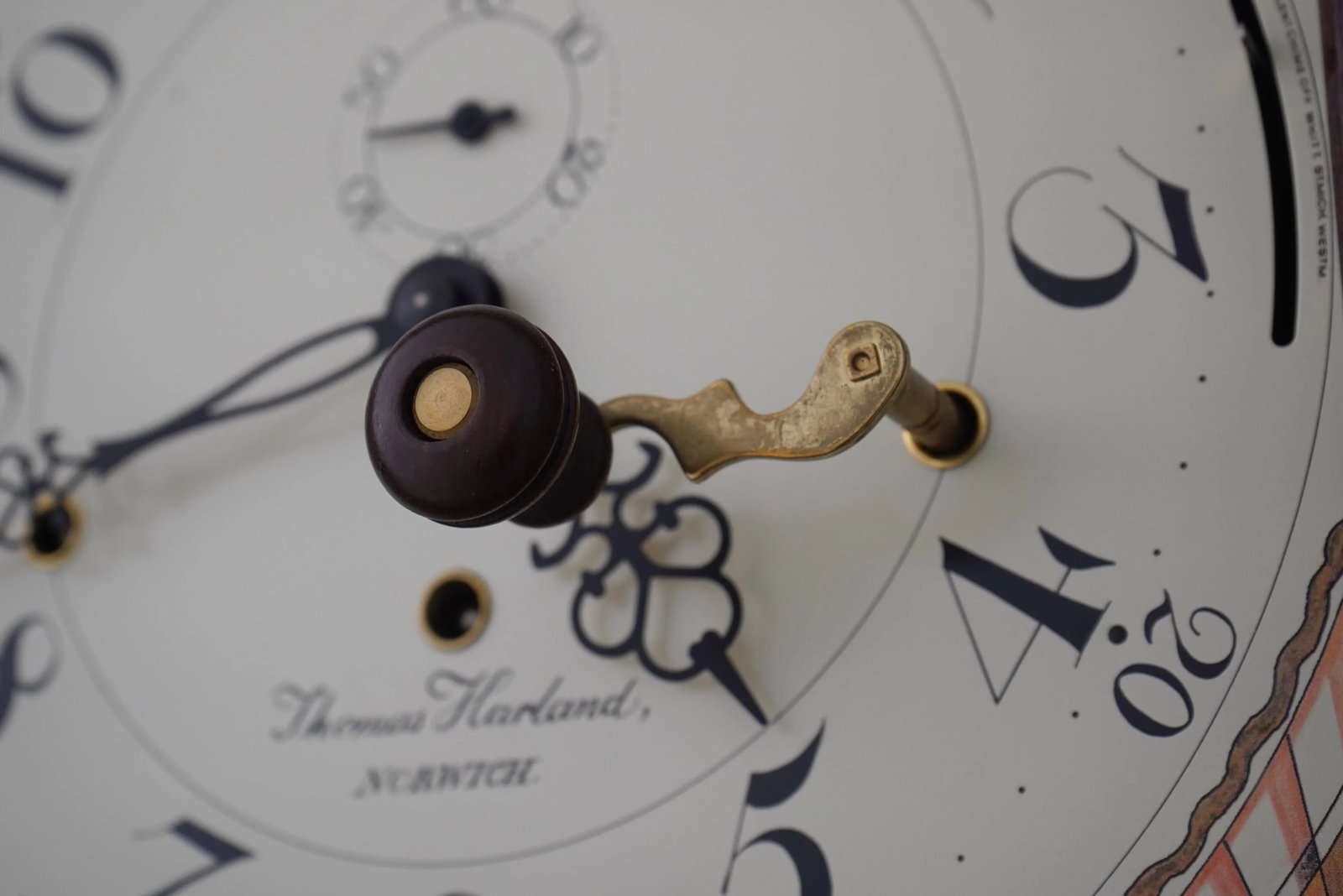 Sligh Thomas Harland Inlaid Mahogany Grandfather Clock - 5