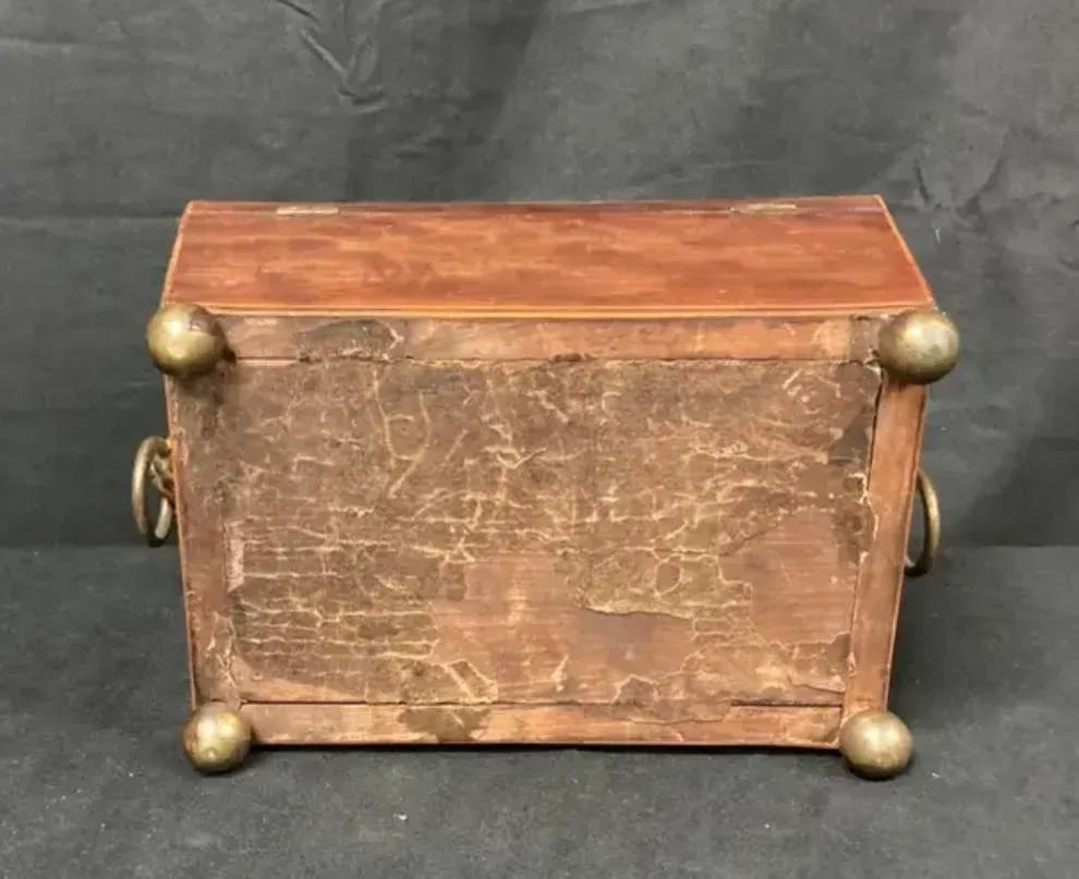 English Regency Sarcophagus Shaped Tea Caddy - 10