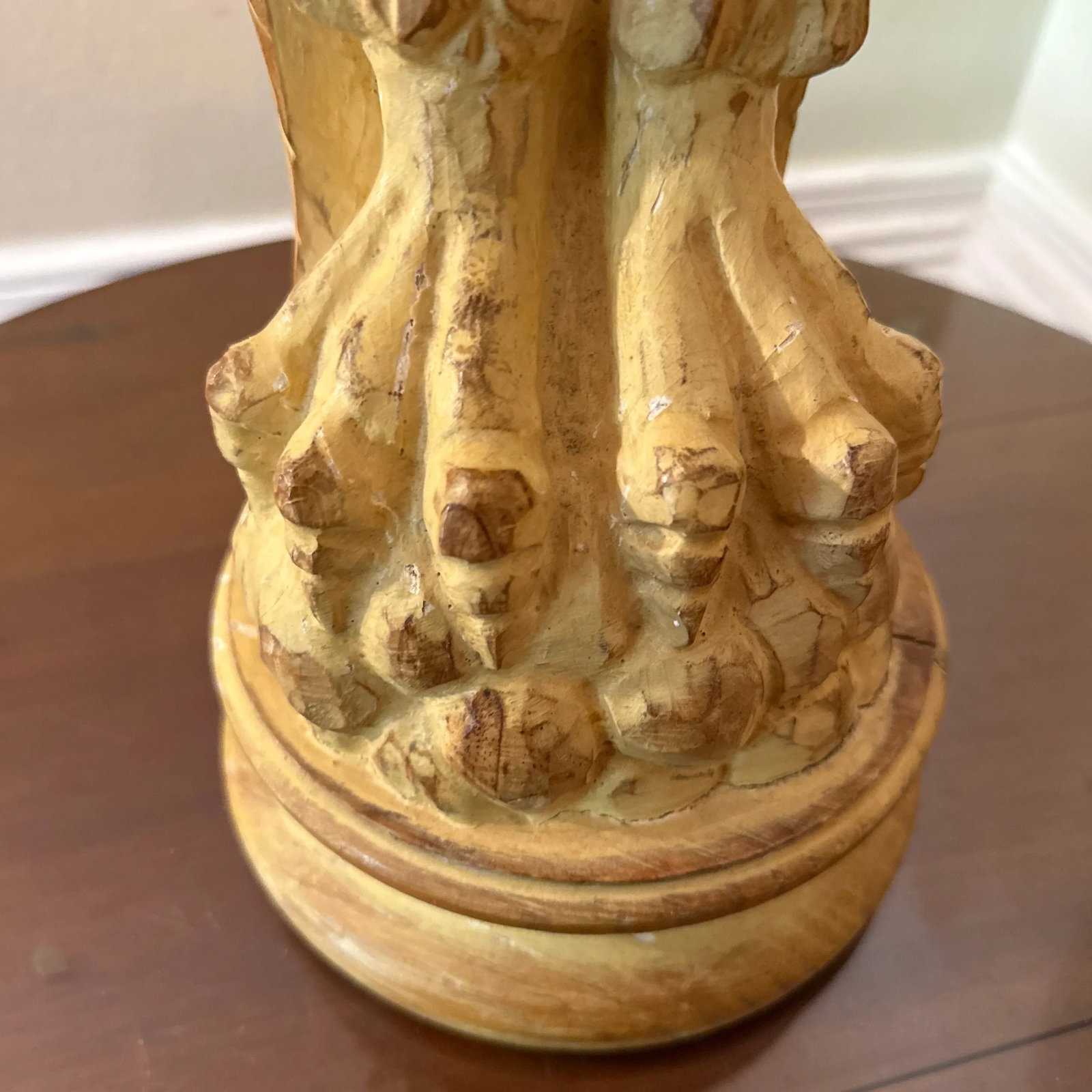 Vintage 1970 Hand Carved Owl Sculputure by Sarrid LTD - 7