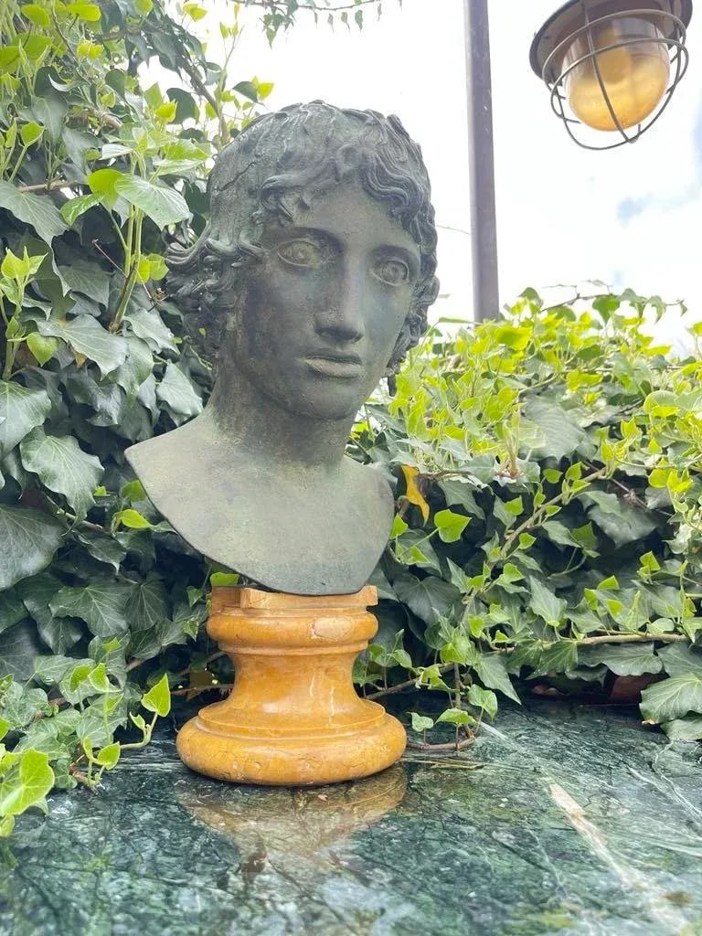 Grand Tour Bronze and Marble Bust of a Youth - 6