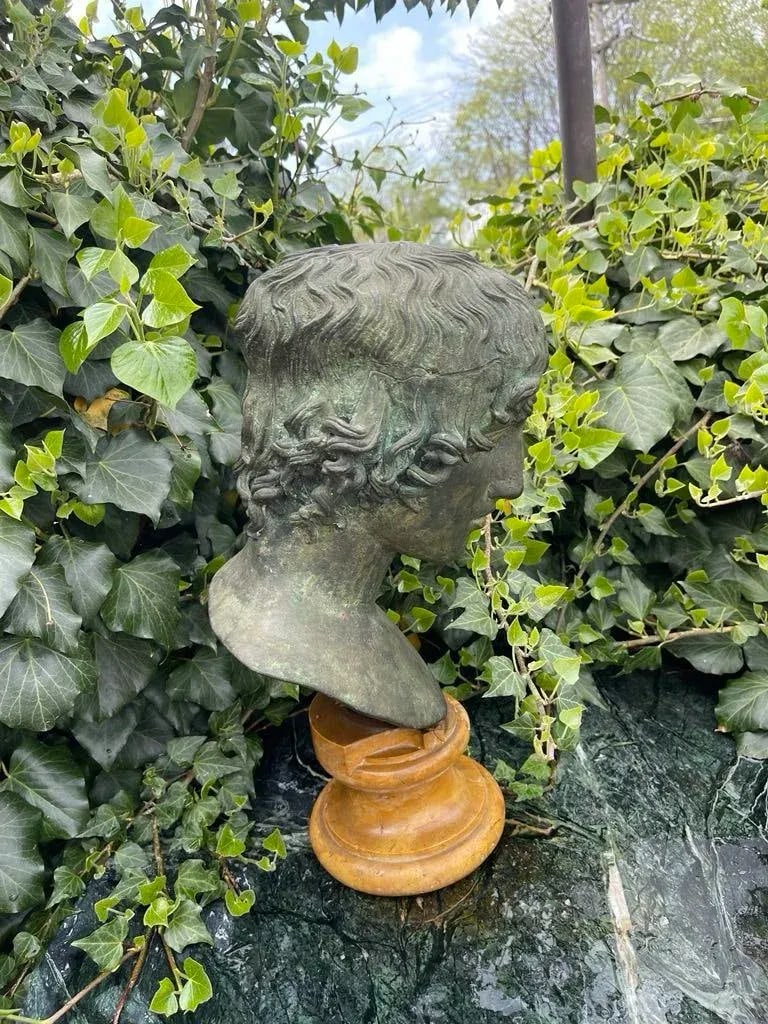 Grand Tour Bronze and Marble Bust of a Youth - 9