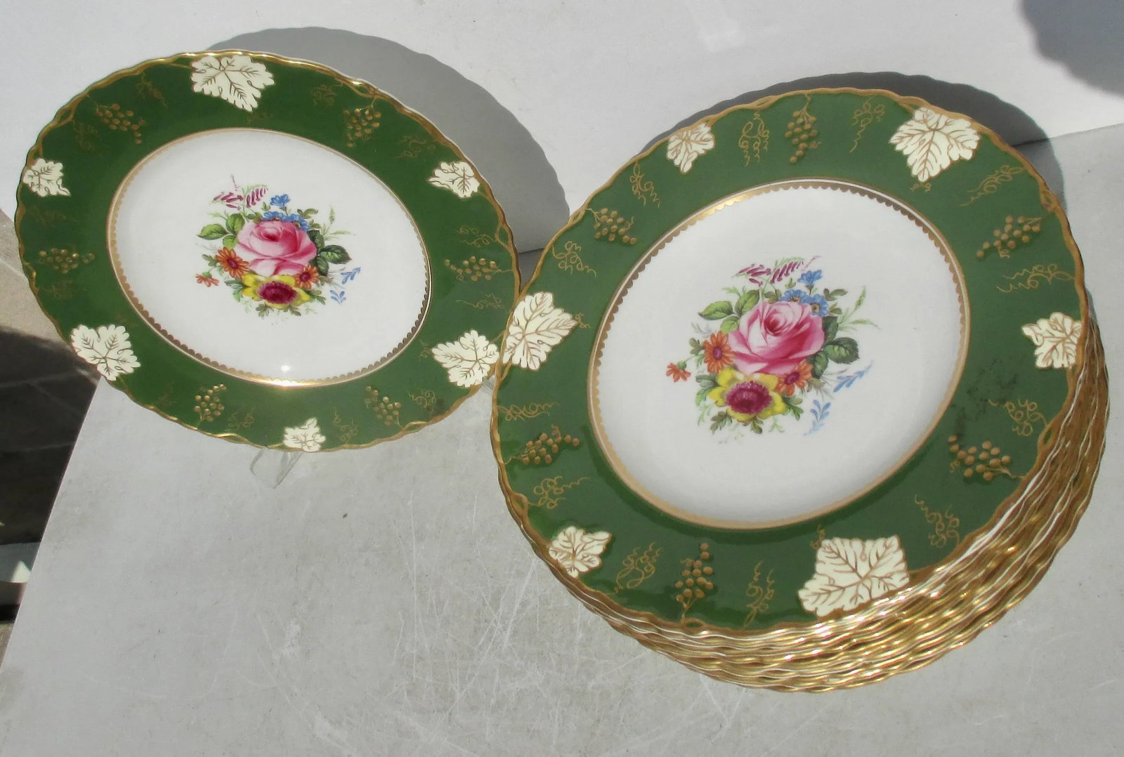 Royal Crown Derby Vine Dinner Plate Service - Set of 12 - 2