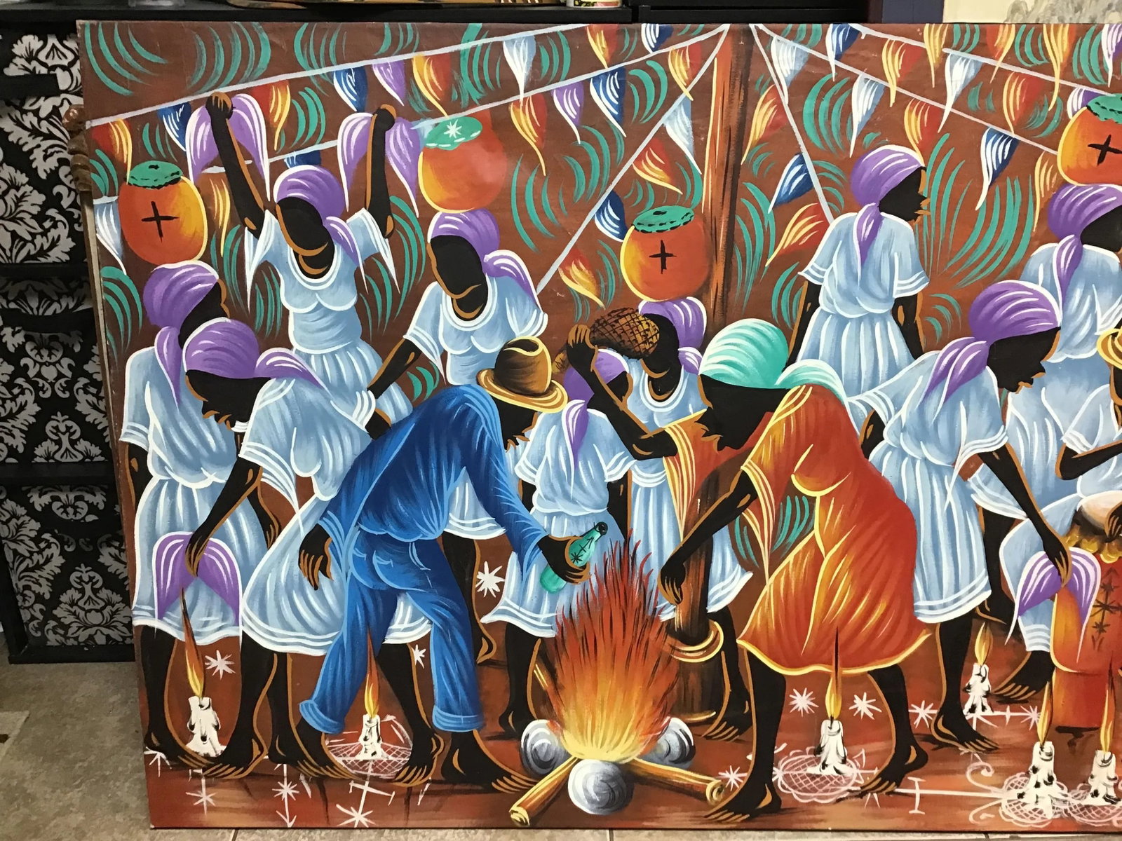 Large Vintage Haitian Painting - 3