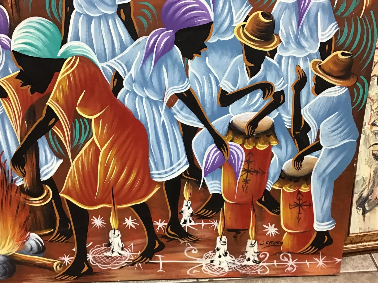 Large Vintage Haitian Painting - 5