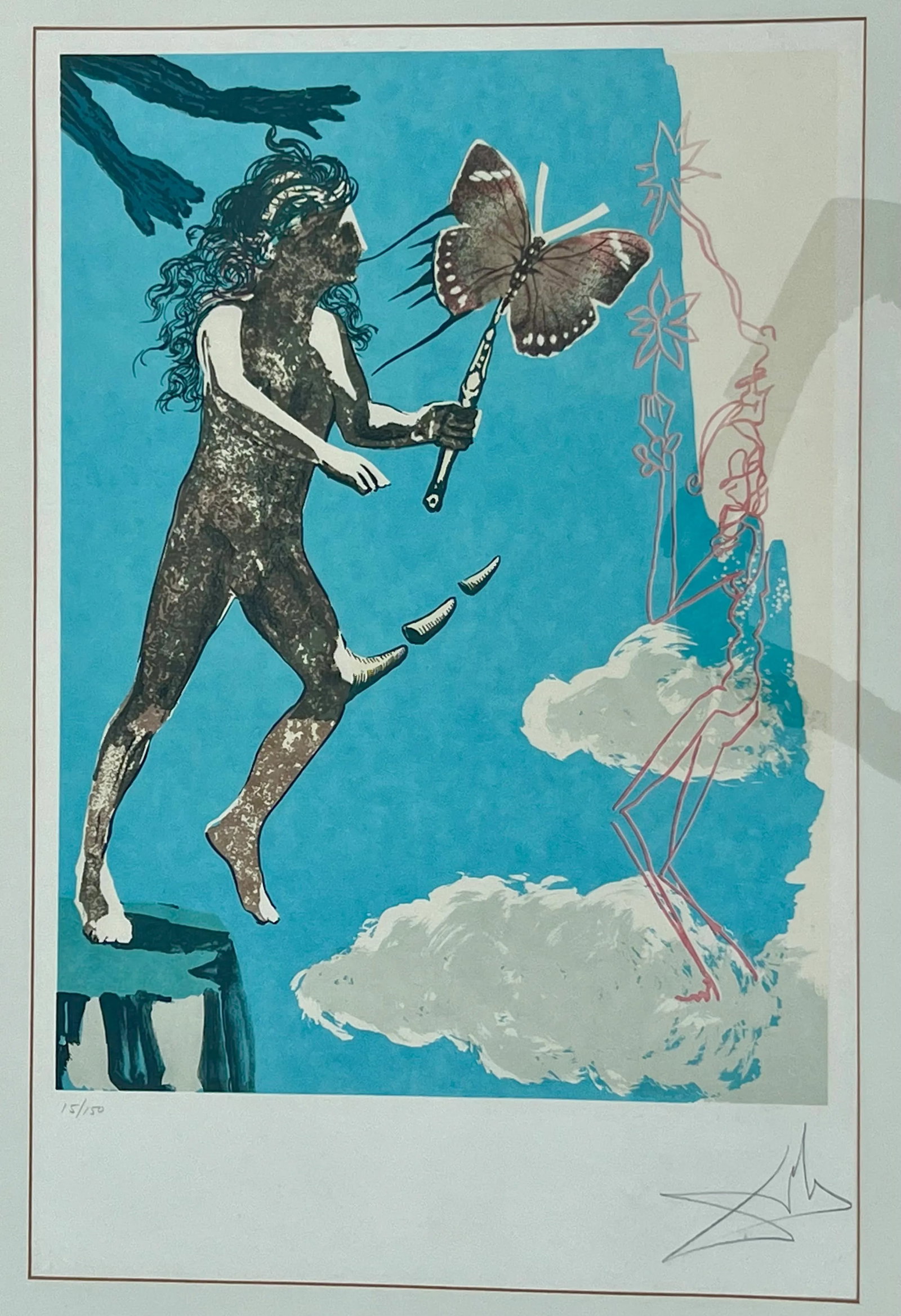 Salvador Dali Signed Lithograph 15/150 "Release of the Psychic Spirit" From the Magic Butterfly & th - 2