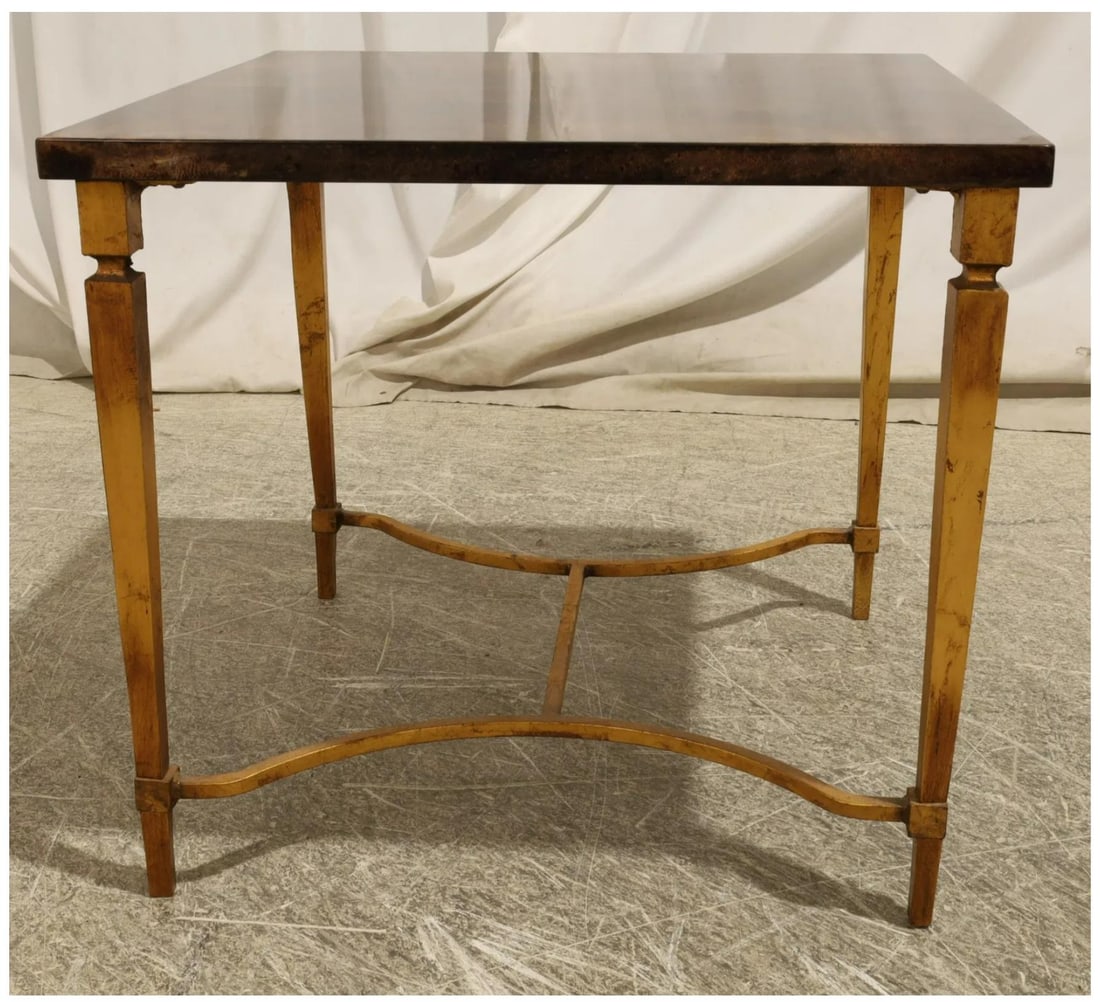 Aldo Tura Goat Skin and Bronze Side Table, C. 1960 - 2