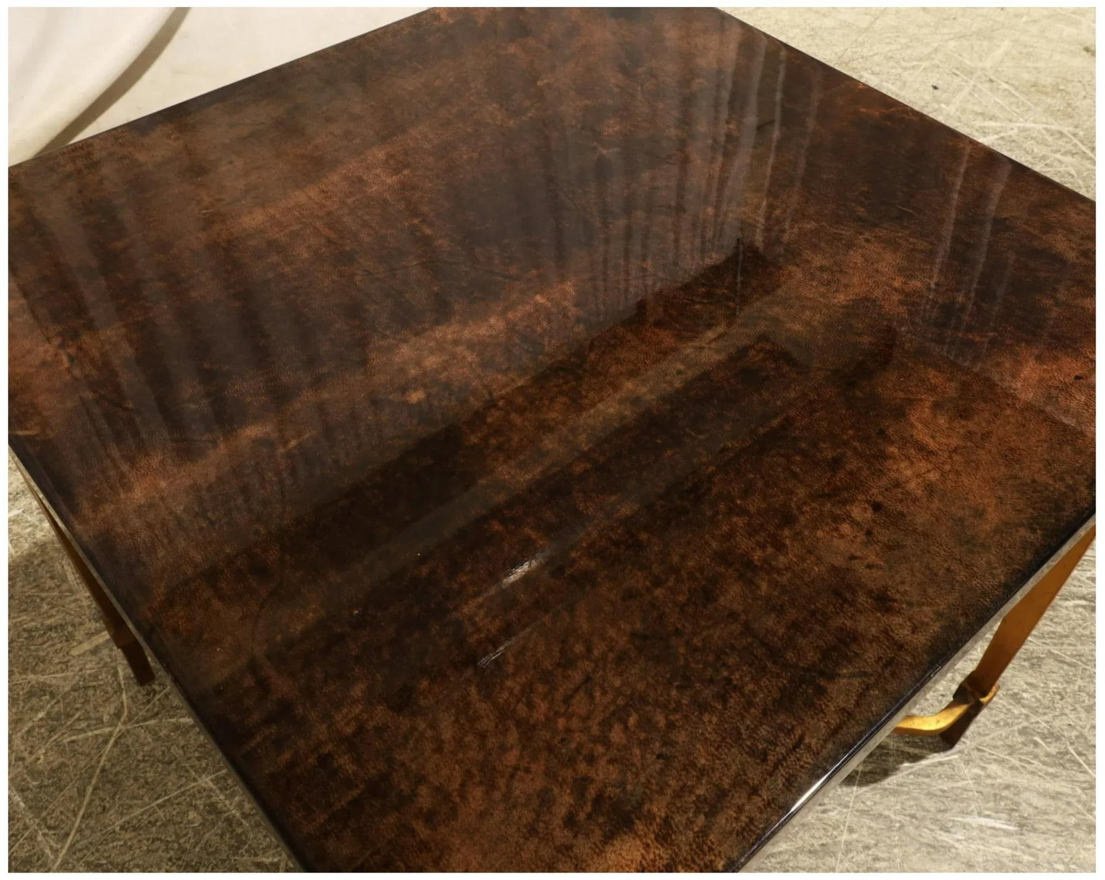 Aldo Tura Goat Skin and Bronze Side Table, C. 1960 - 6