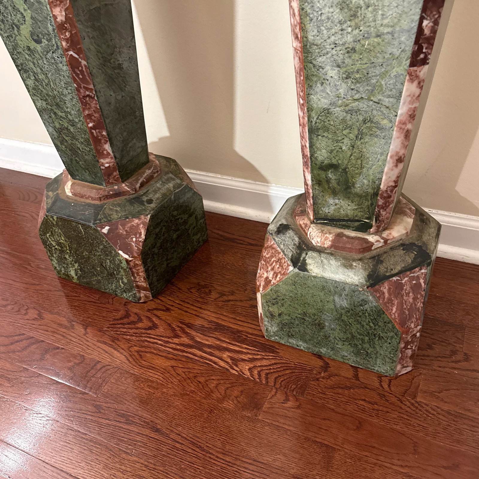 Late 19th Century Monumental Neoclassical Style Ornate Marble Pedestal ~ a Pair - 7