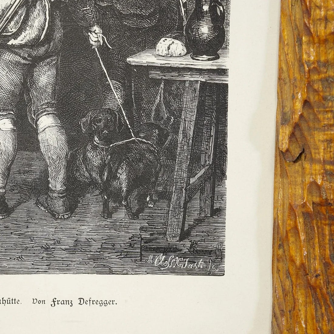 Antique Copper Engraving Print With Bavarian Scene Ca. 1900 - 4
