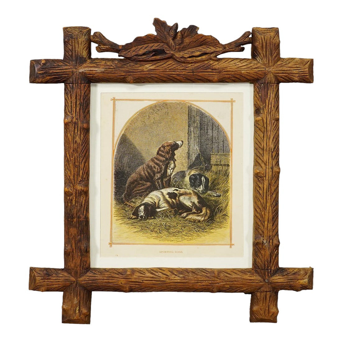 Antique Lithography Print With Sporting Dogs 19th Century (1 of 6)