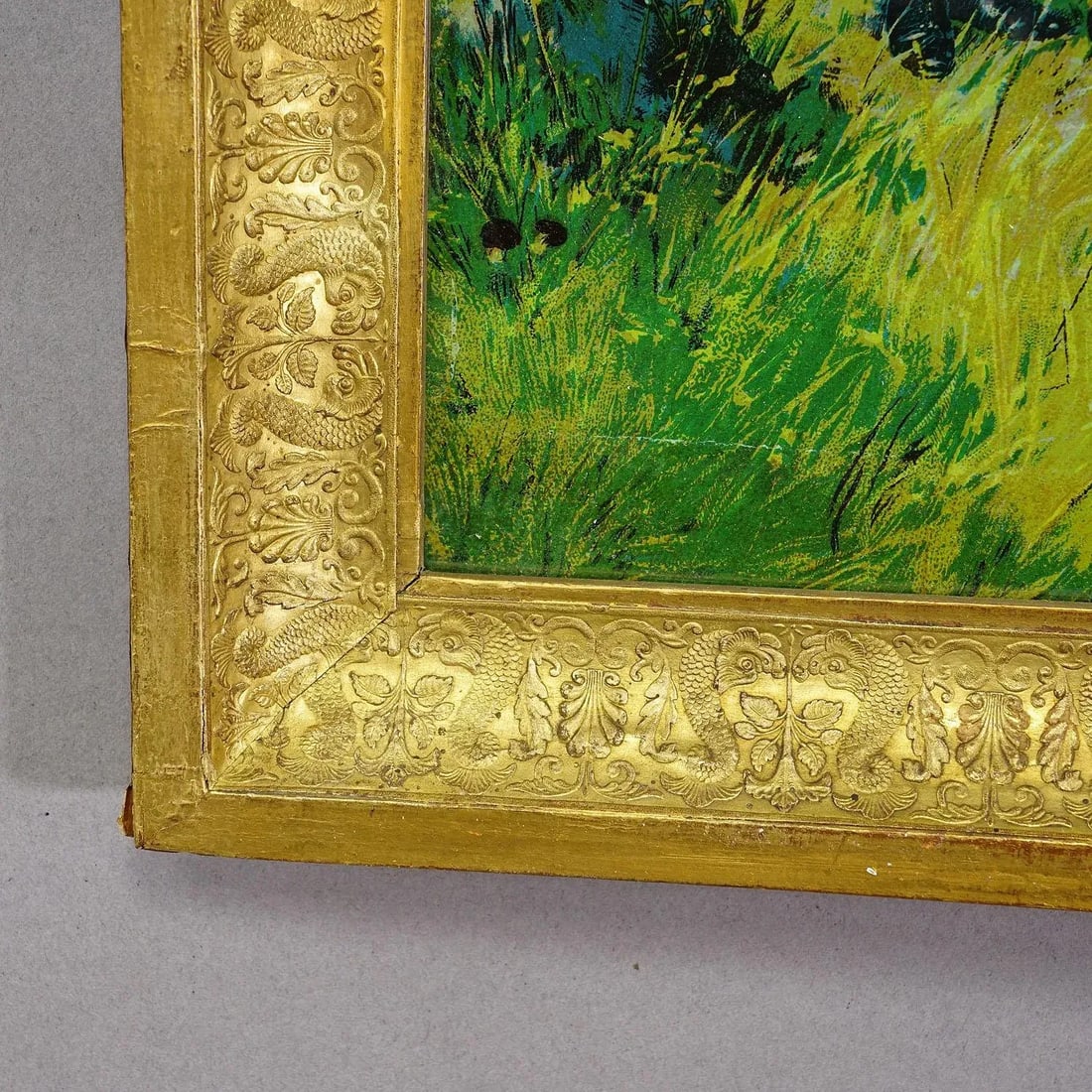 Antique Oil Print With Victorian Hunting Scene After Josef Ringeisen - 6