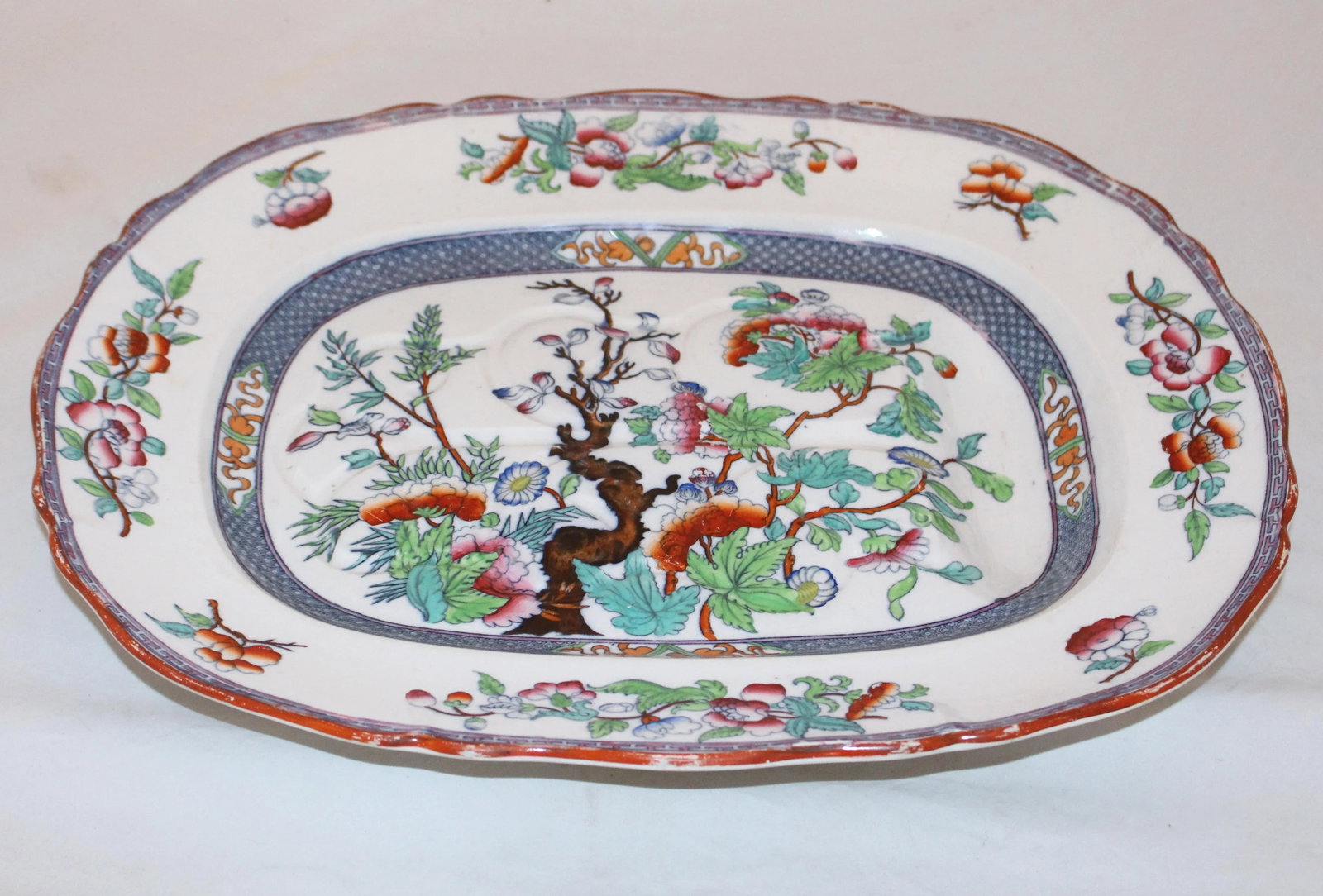 Mid 19th Century English Staffordshire Minton Pattern Platter - 7