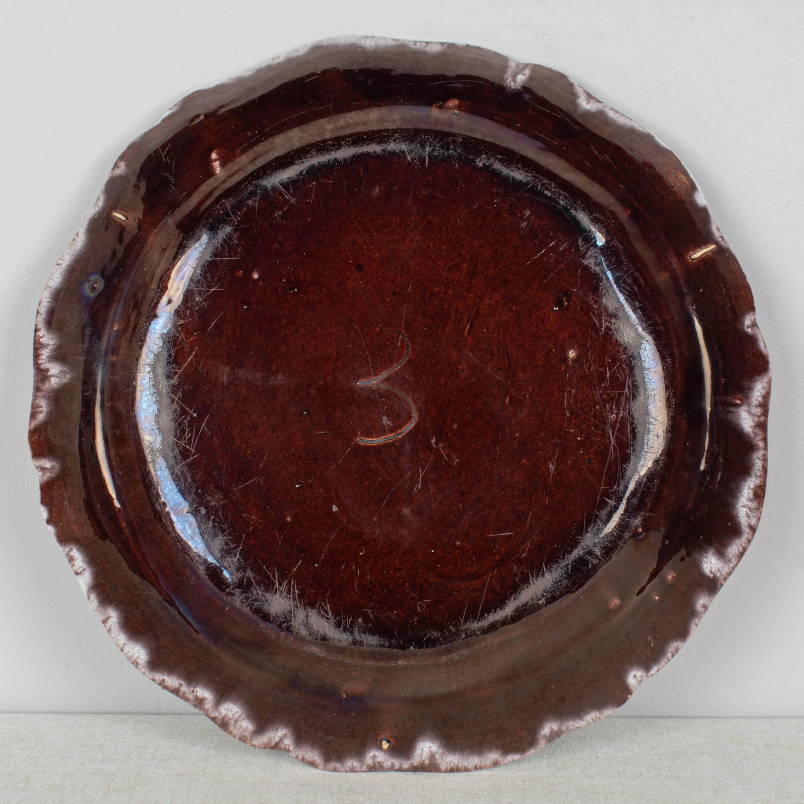 18th Century French Rouen Ceramic Platter - 2