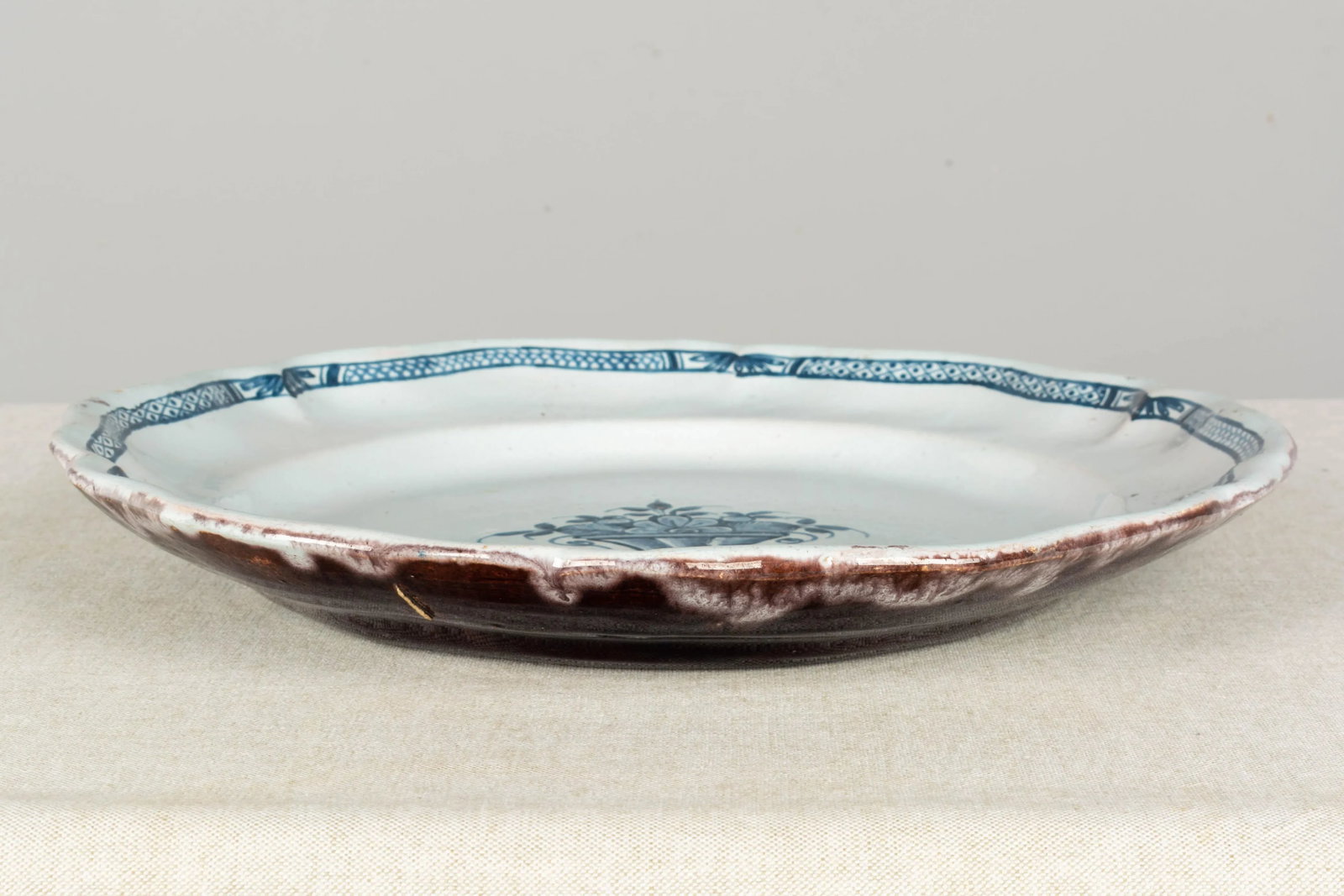18th Century French Rouen Ceramic Platter - 3