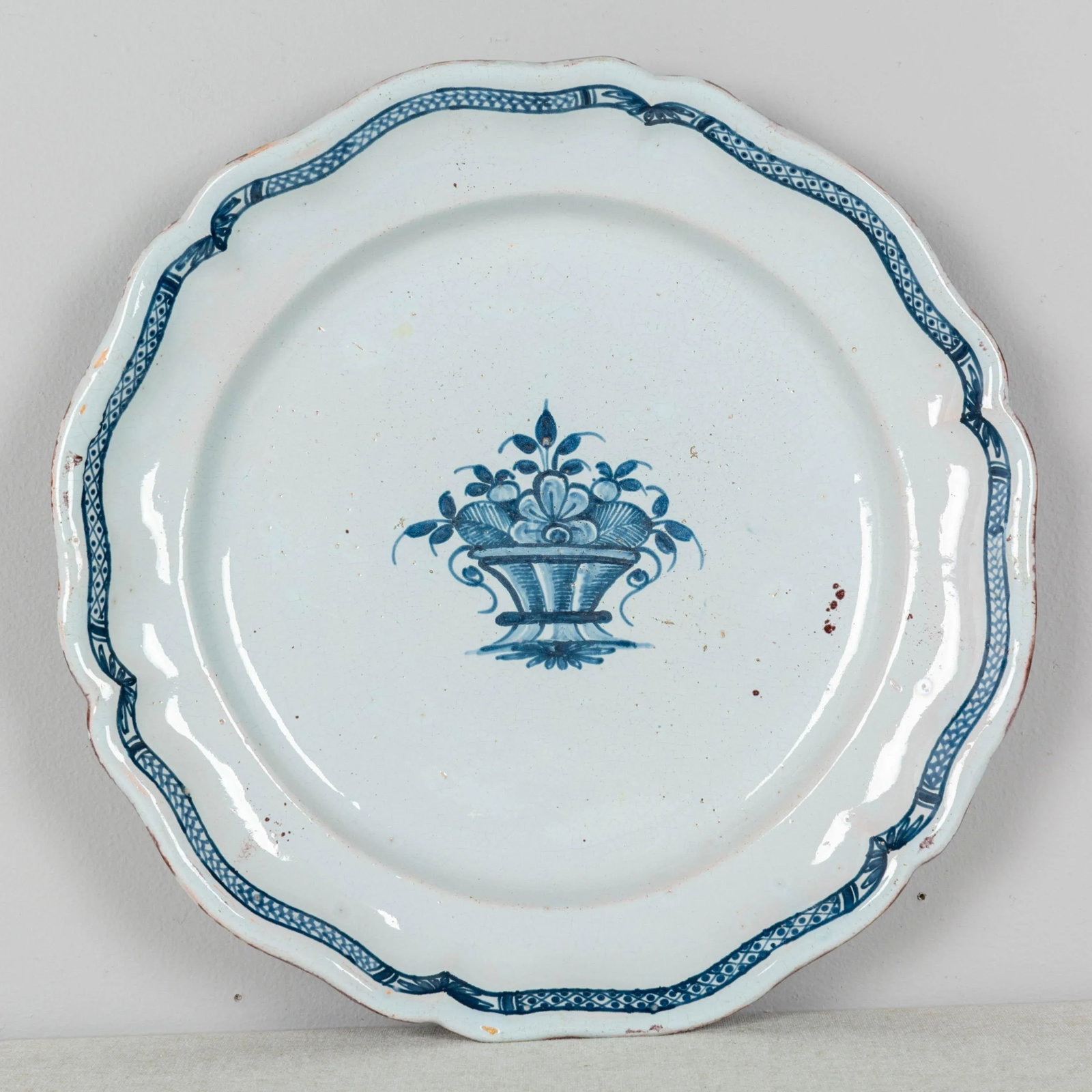 18th Century French Rouen Ceramic Platter - 9