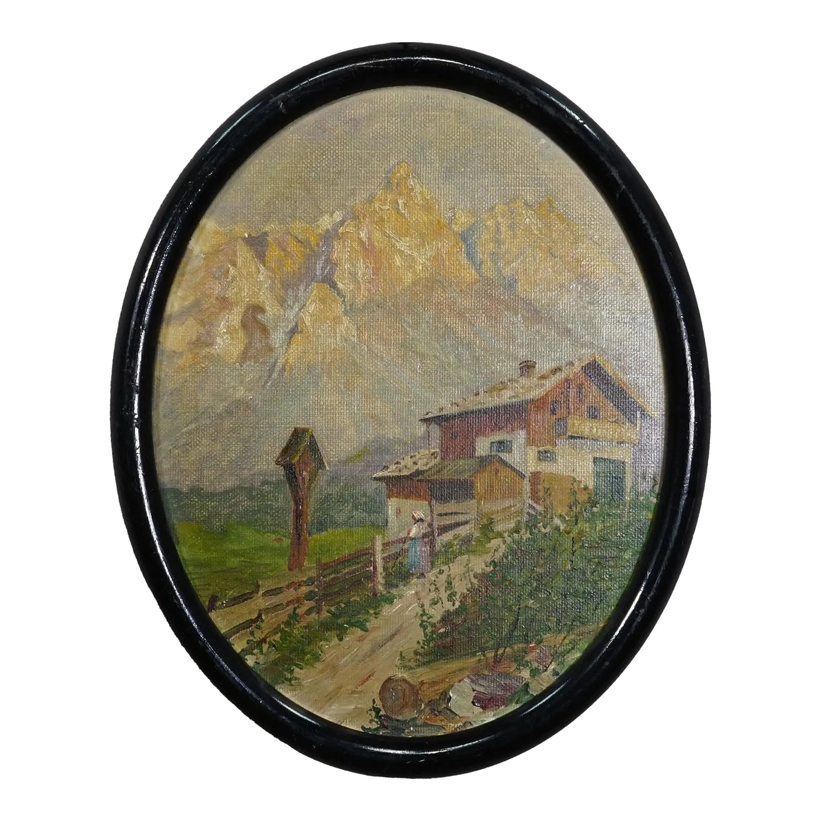 Painting With Summerly High Mountain Landscape Ca. 1900s (1 of 6)