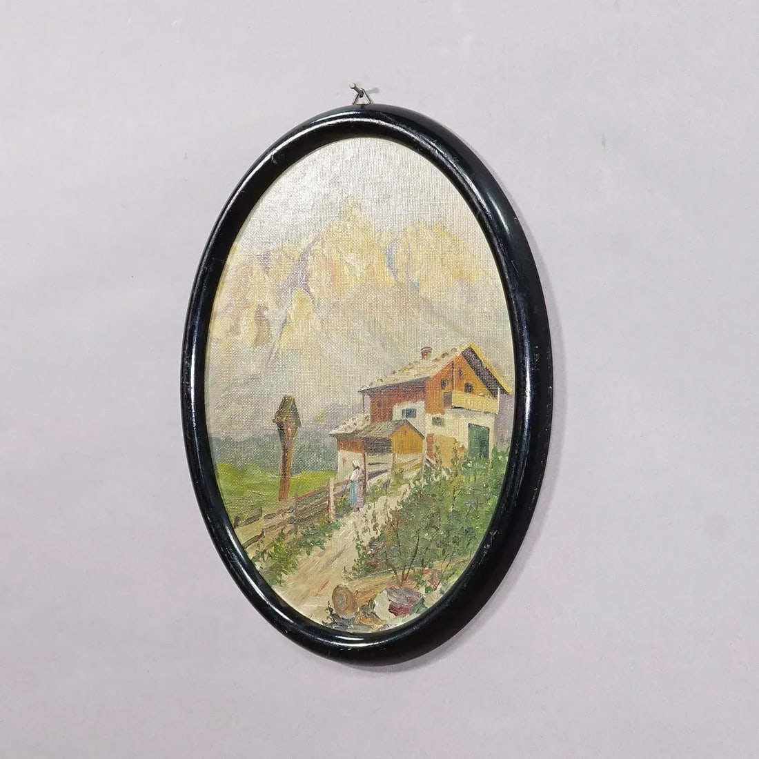 Painting With Summerly High Mountain Landscape Ca. 1900s - 2