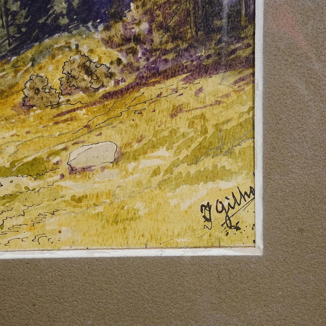 Alpine Landscape Watercolor Painting With Tyrolean Mountain Hut - 6