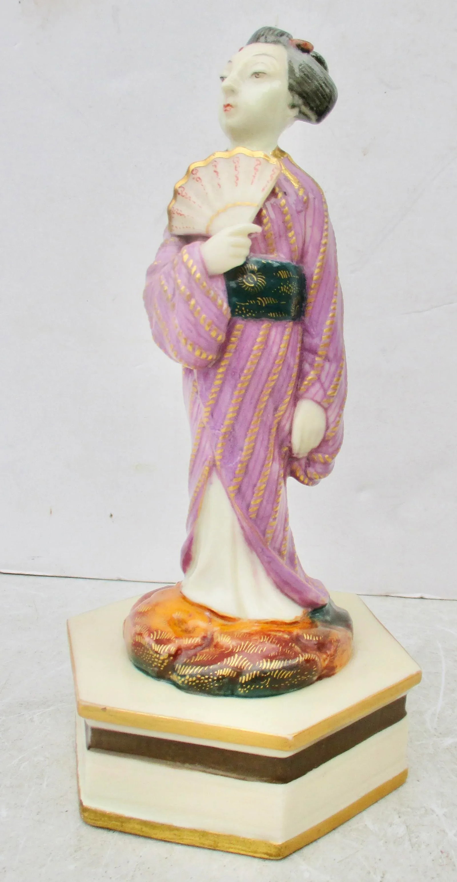 19th Century Royal Worcester Geisha Dated 1874 - 3