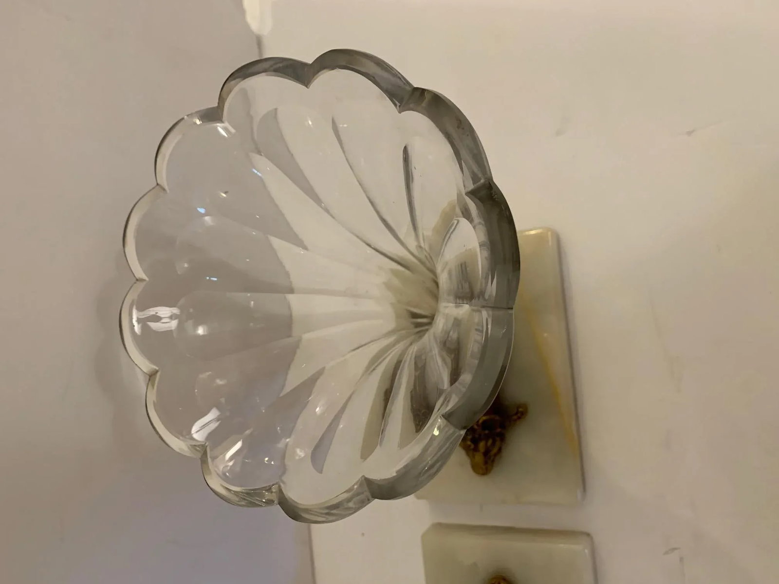 Cut Glass Marble and Bronze Cornucopia -A Pair - 2