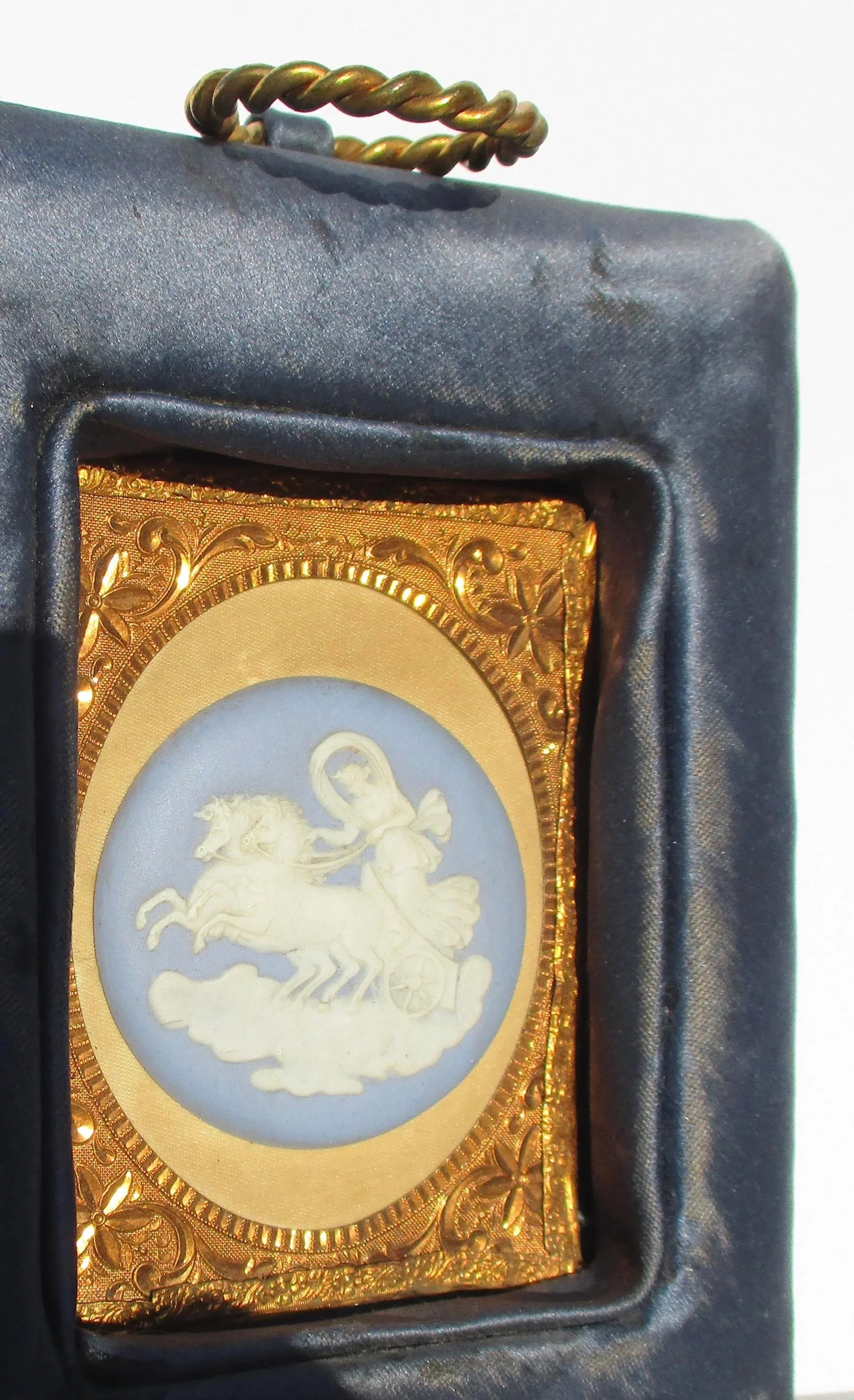 Vintage Wedgwood Charoit in Silk Framed Mounts - 2