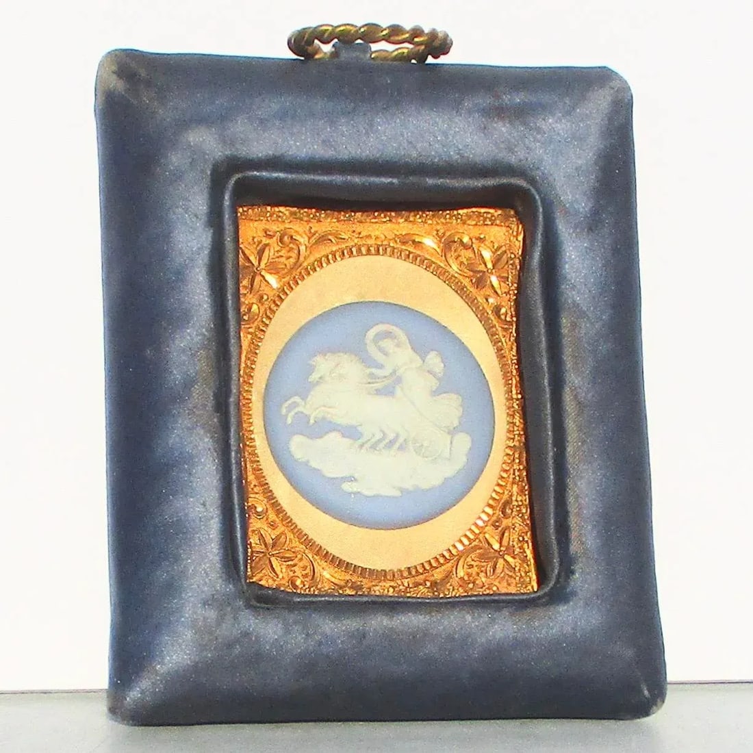 Vintage Wedgwood Charoit in Silk Framed Mounts - 5