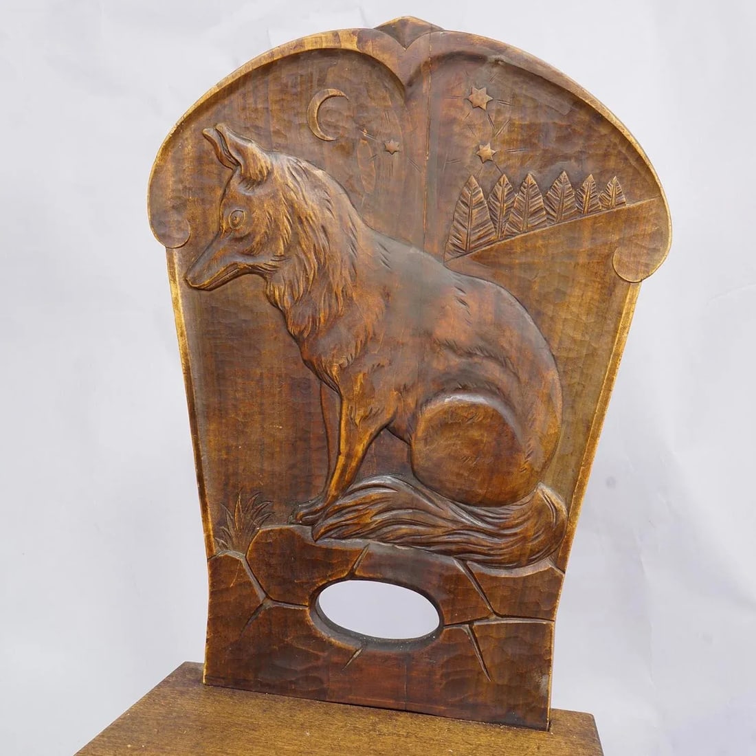 Wooden Carved Bavarian Board Chair Ca. 1900 - 6
