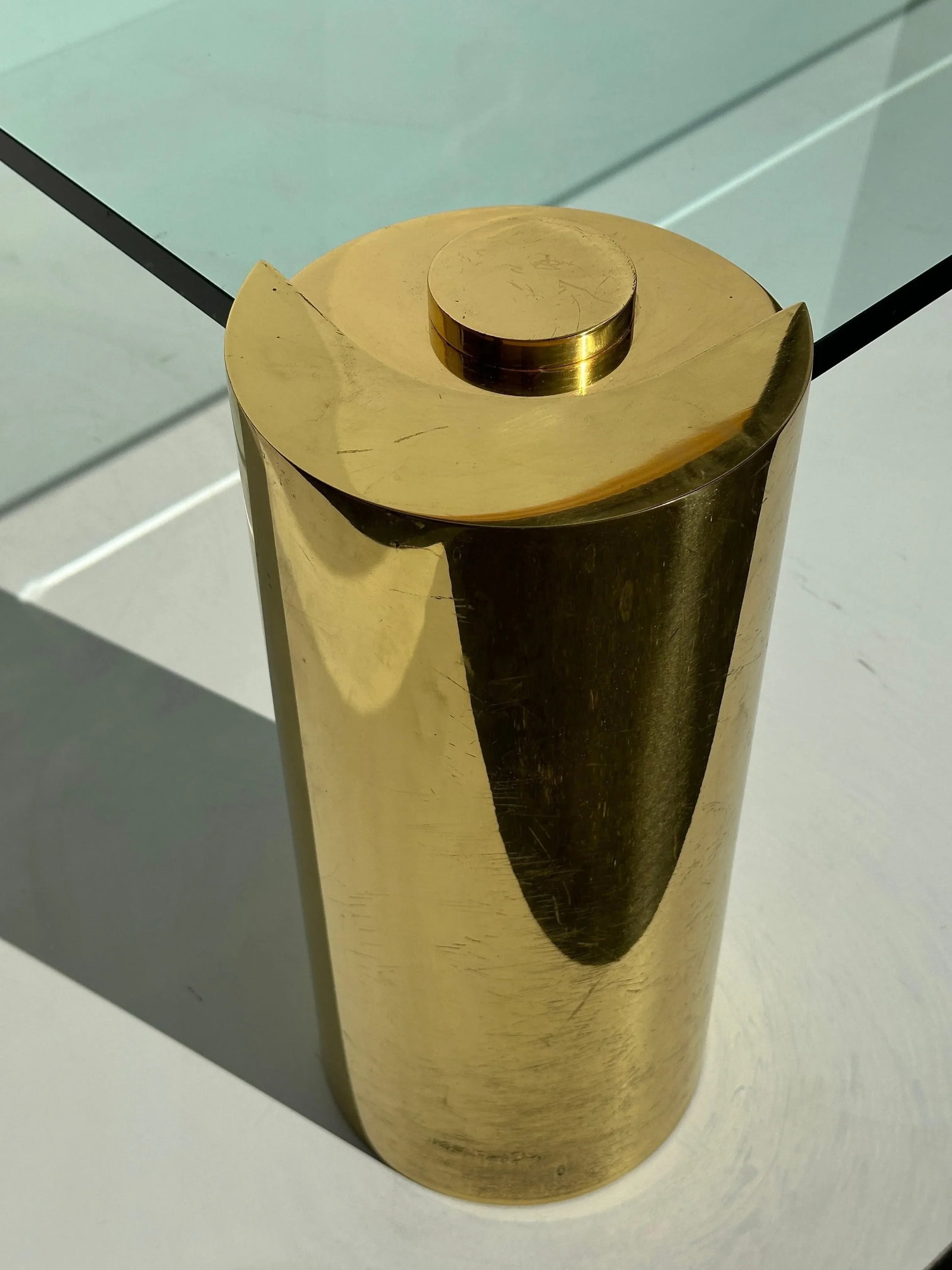 Signed Karl Springer Tubular Brass Coffee Table - 10