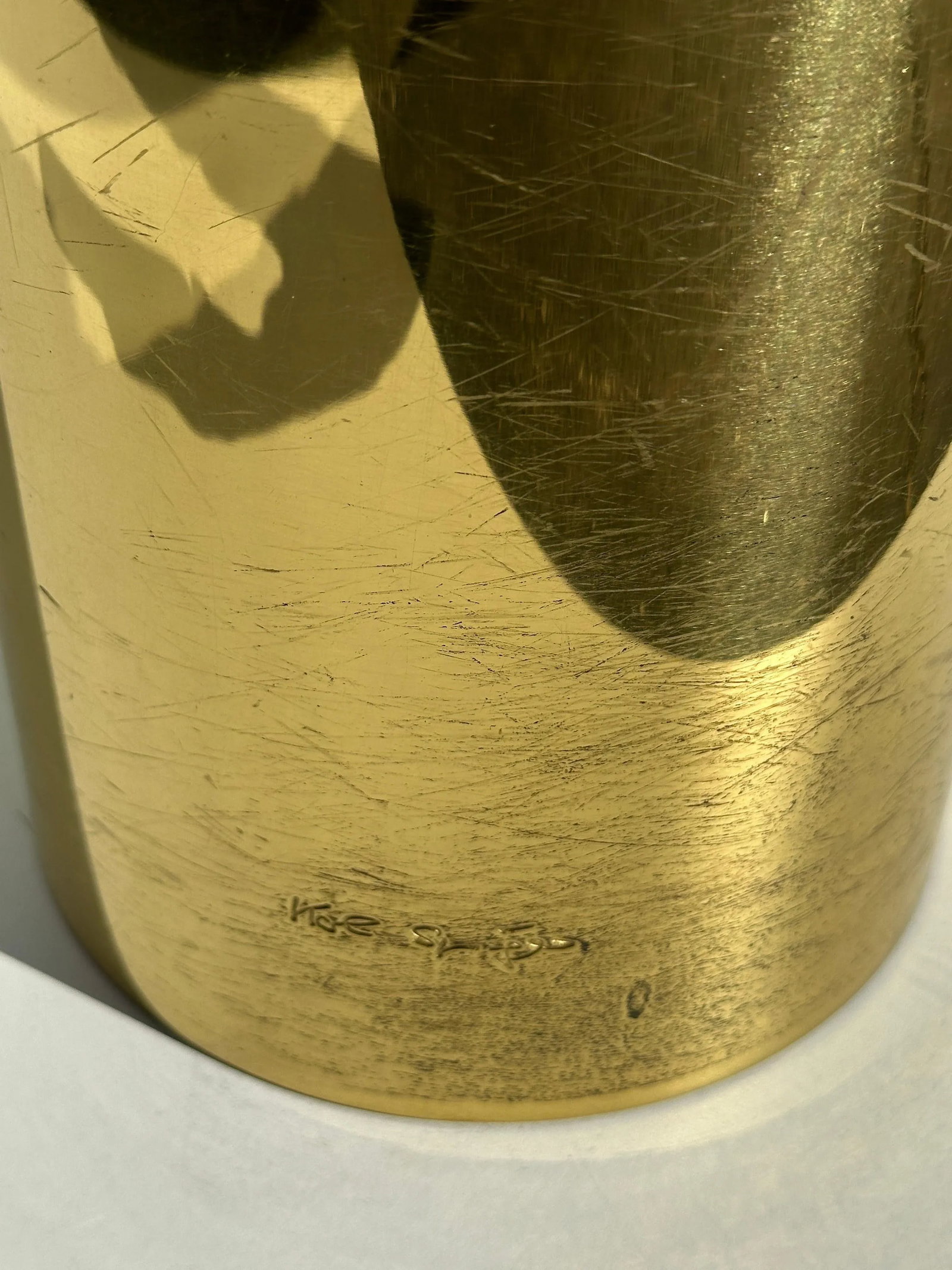 Signed Karl Springer Tubular Brass Coffee Table - 11