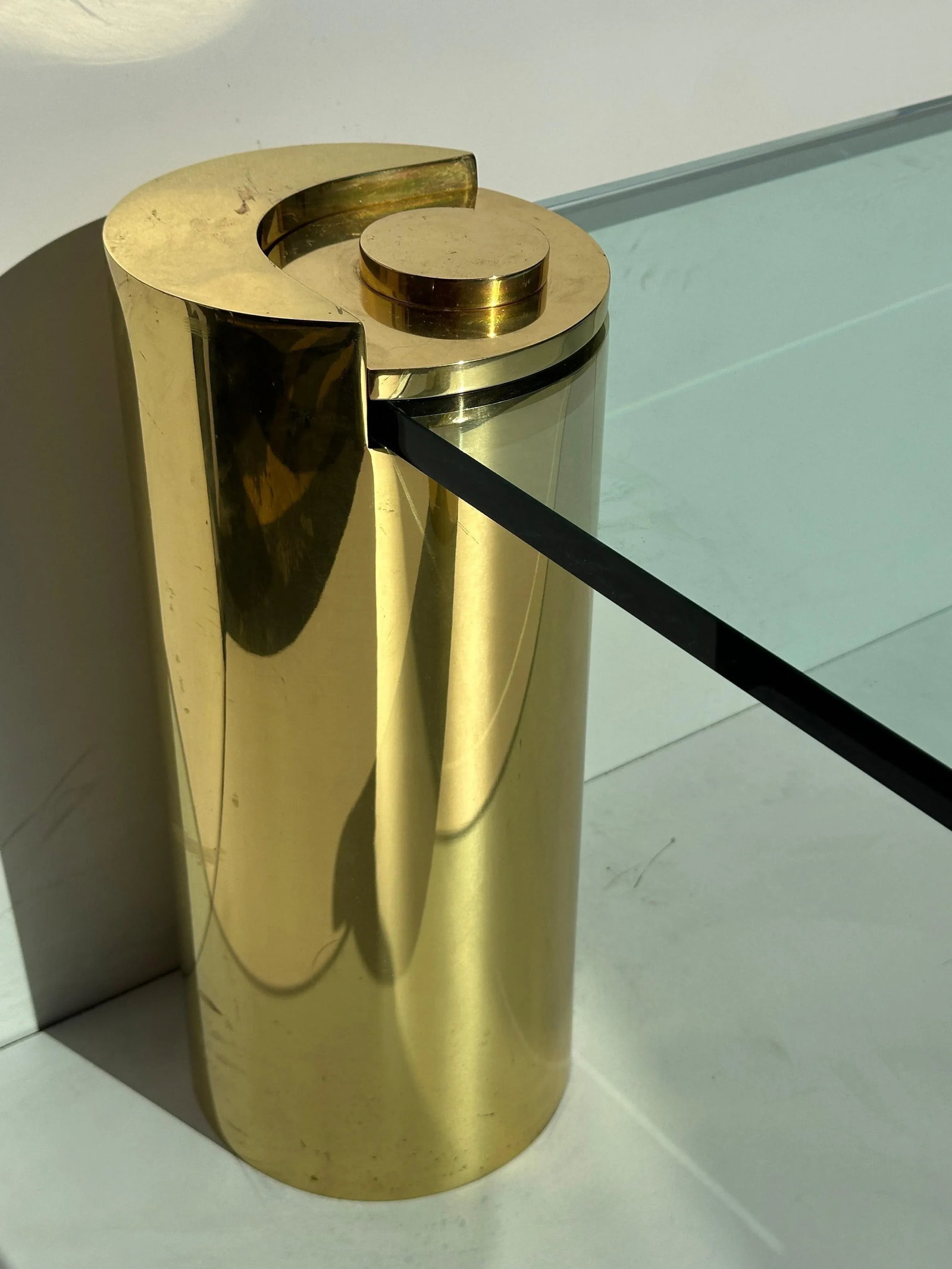 Signed Karl Springer Tubular Brass Coffee Table - 12