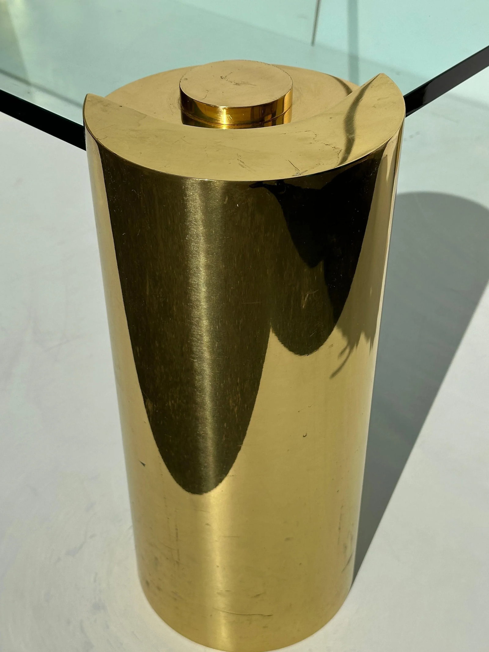 Signed Karl Springer Tubular Brass Coffee Table - 3