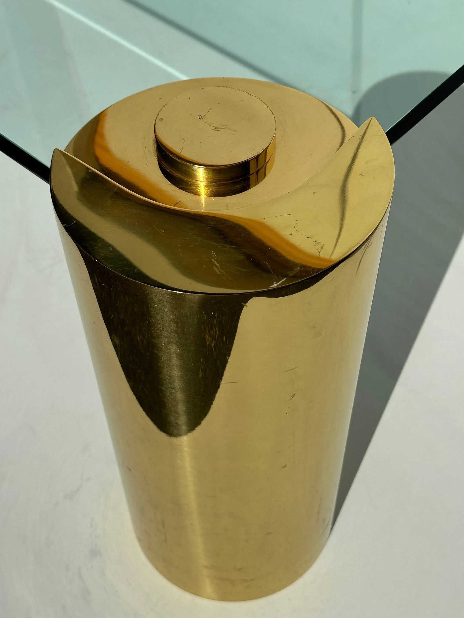 Signed Karl Springer Tubular Brass Coffee Table - 4