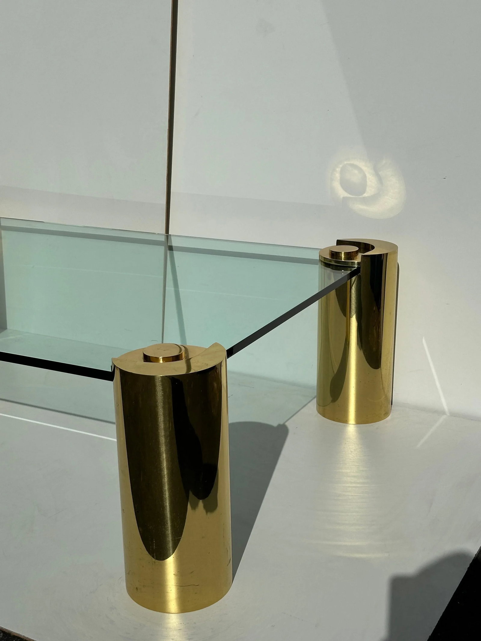 Signed Karl Springer Tubular Brass Coffee Table - 6