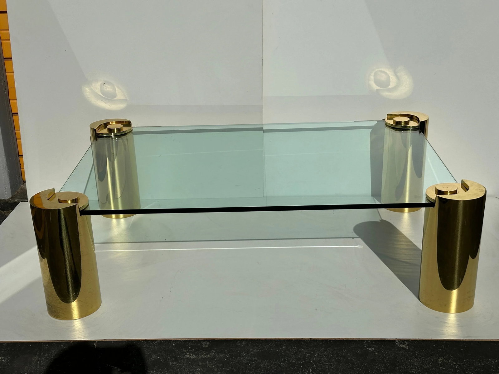 Signed Karl Springer Tubular Brass Coffee Table - 7