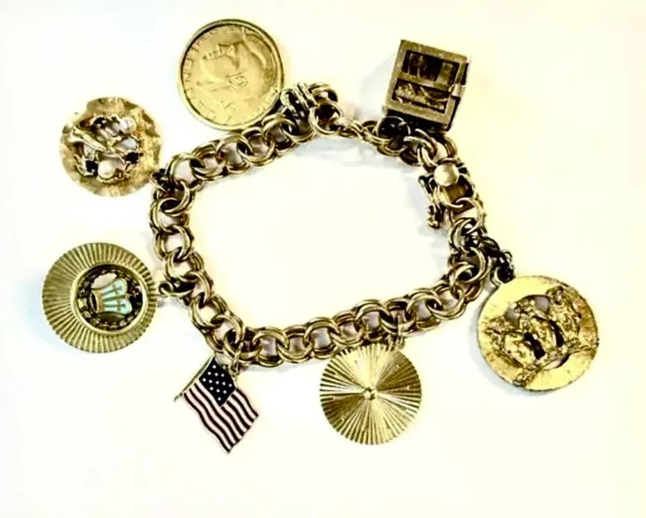 Women's Vintage Charm Bracelet 14k Yellow Gold - 2