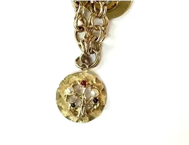 Women's Vintage Charm Bracelet 14k Yellow Gold - 4
