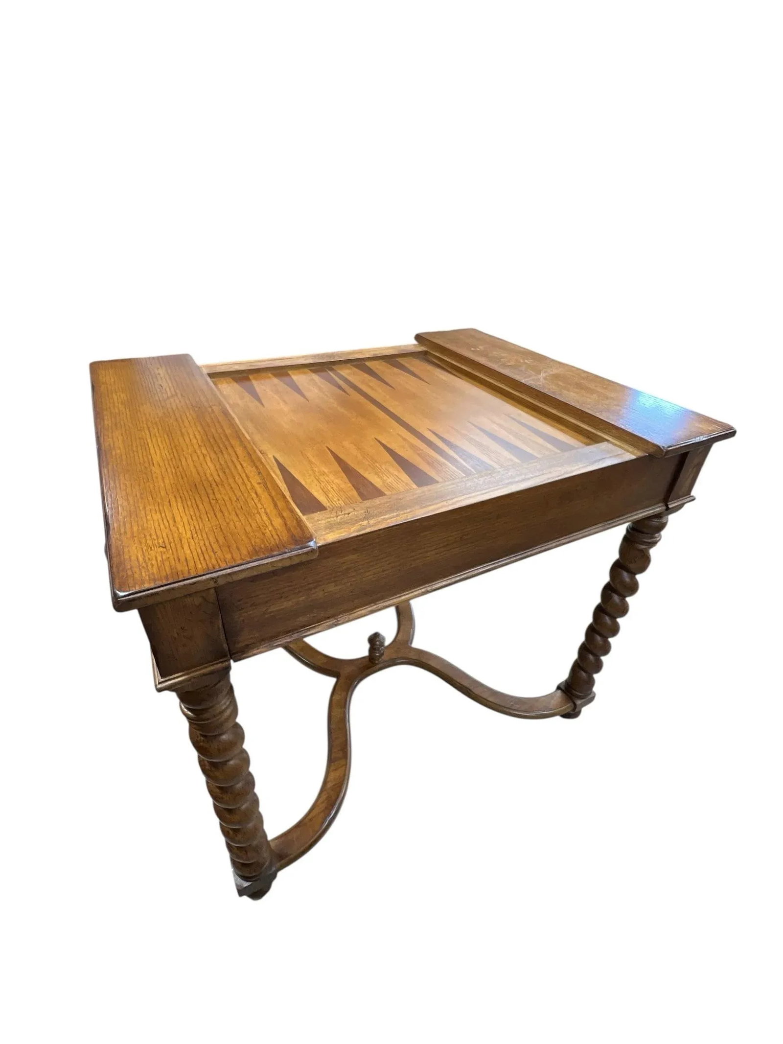 Eddie Bauer by Lane Kitchen Game Table Barley Twist Legs Two Drawers - 3