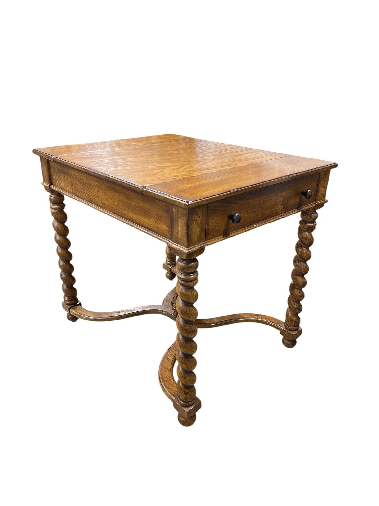 Eddie Bauer by Lane Kitchen Game Table Barley Twist Legs Two Drawers - 6
