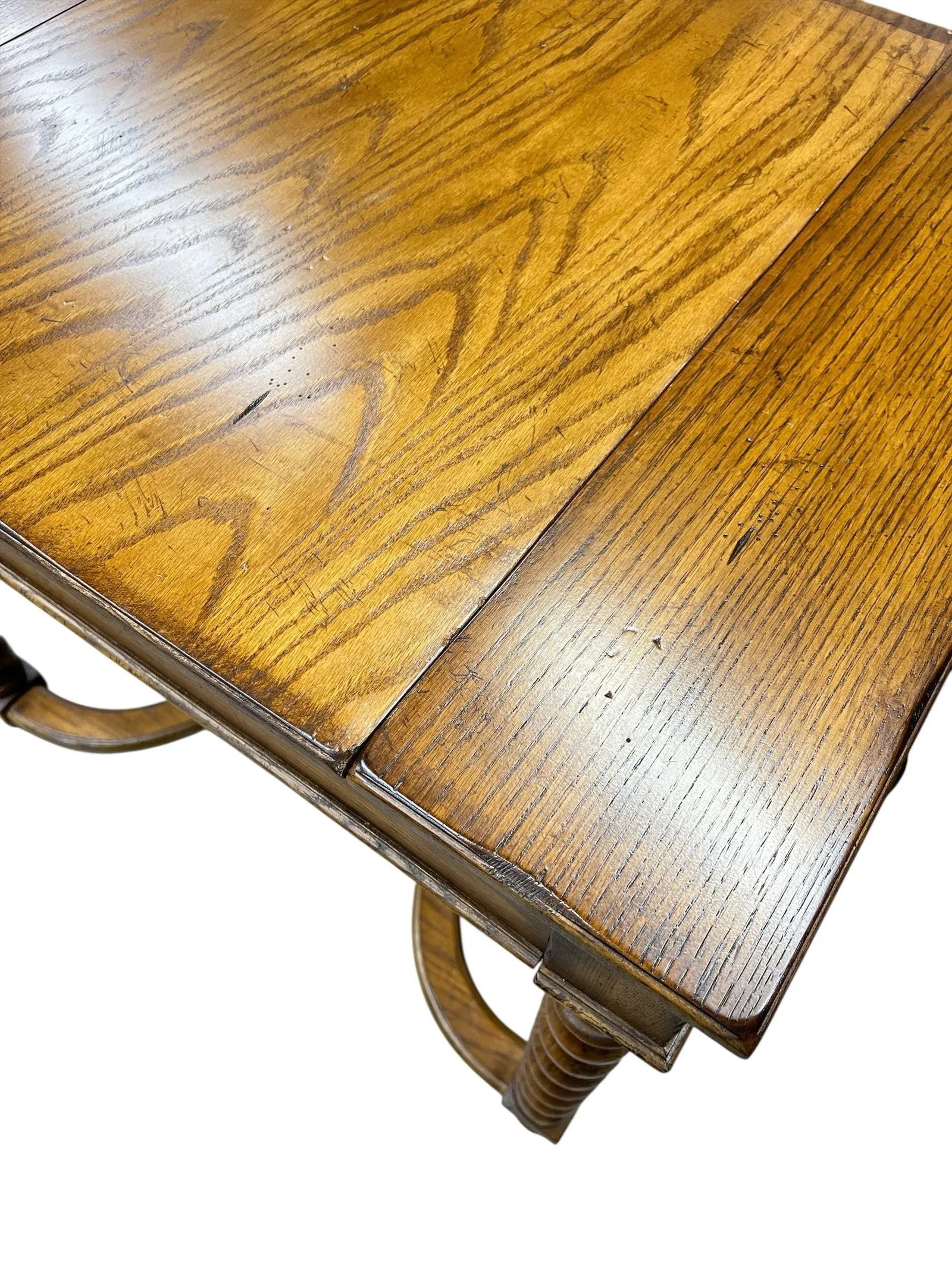 Eddie Bauer by Lane Kitchen Game Table Barley Twist Legs Two Drawers - 7