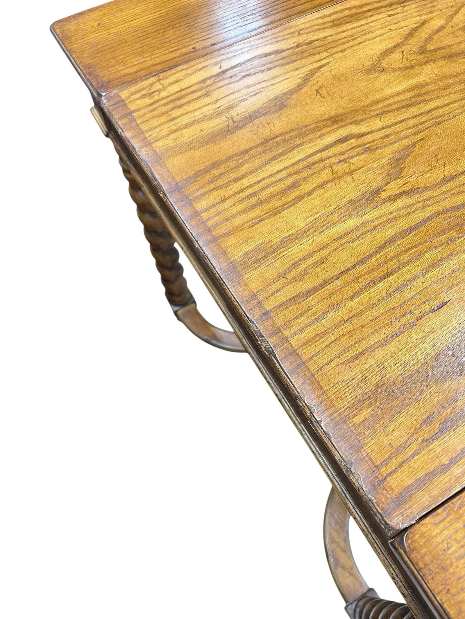 Eddie Bauer by Lane Kitchen Game Table Barley Twist Legs Two Drawers - 8