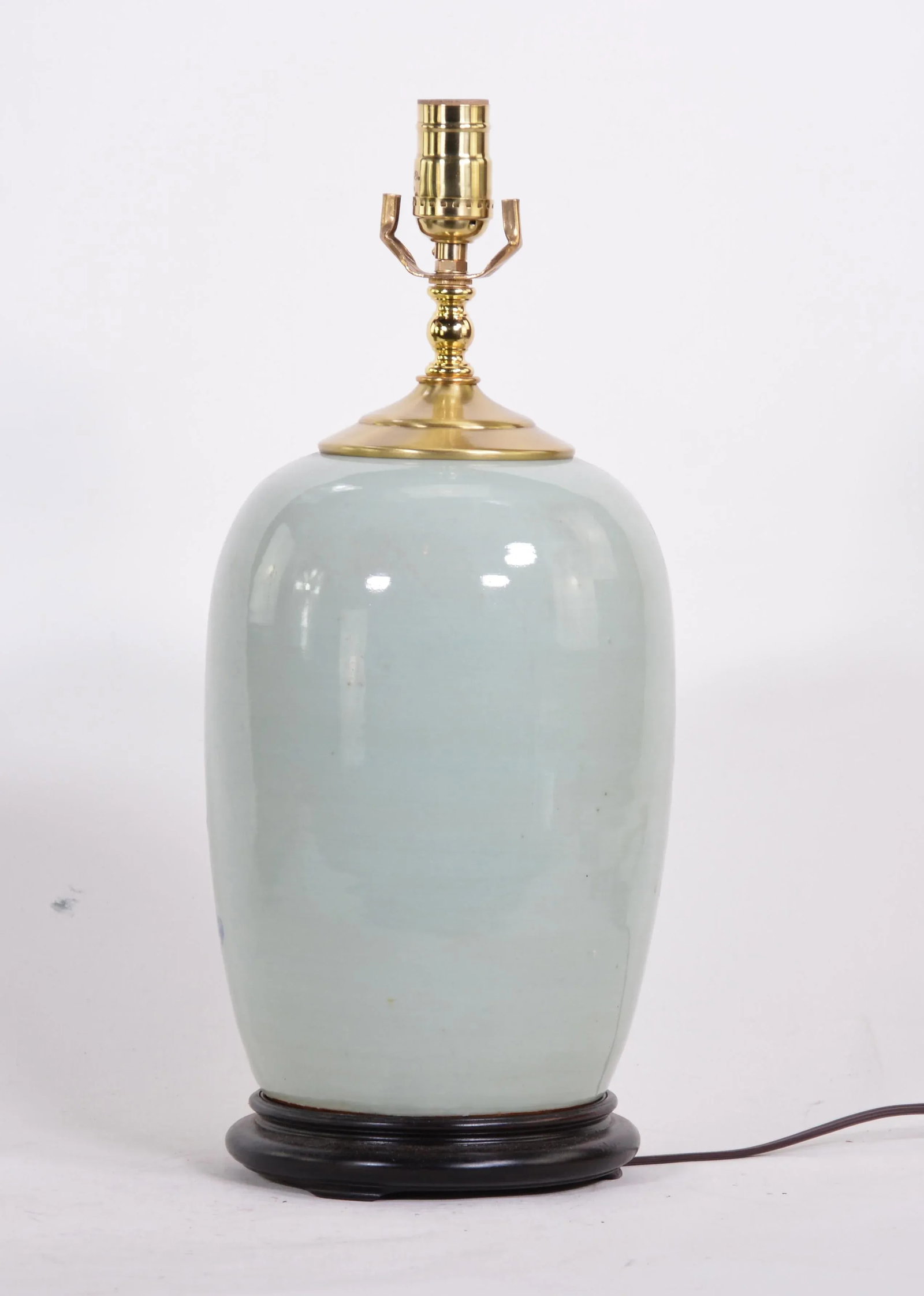 Chinese Blue and White Porcelain Vase Table Lamp at the End of the 19th Century - 3