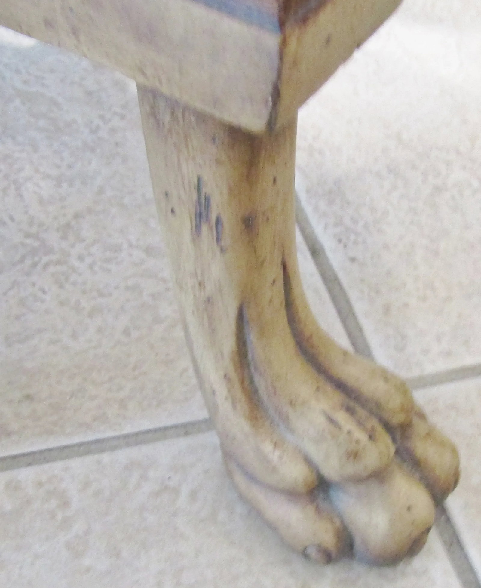 1990s Kriess Renaissance Collection Empire Style End Table Travertine Top - 7