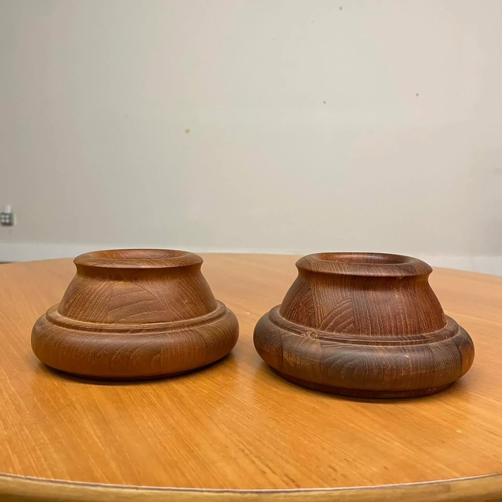 Jens Quistgaard for Dansk Staved Teak Candleholders - A Pair - 3