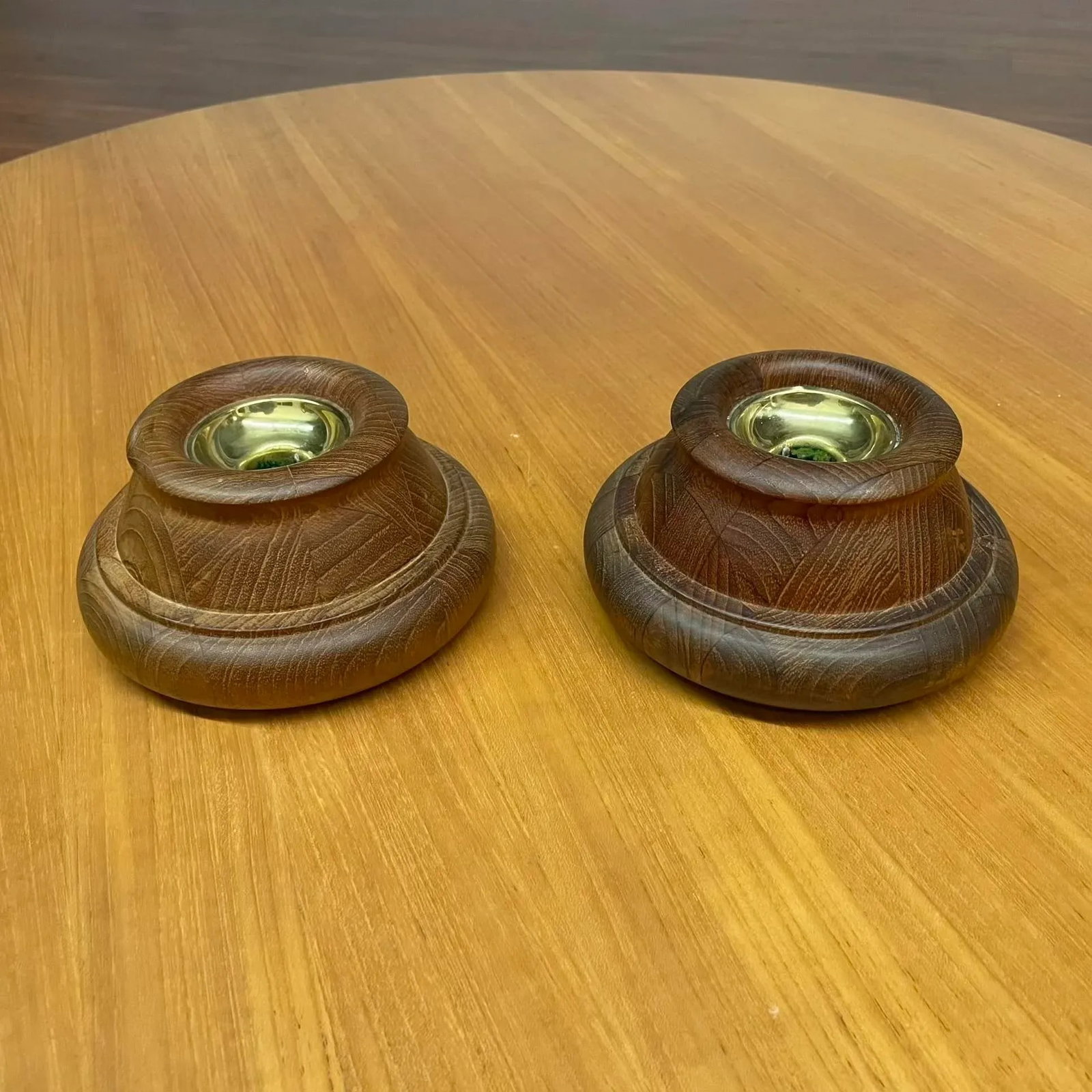 Jens Quistgaard for Dansk Staved Teak Candleholders - A Pair - 6