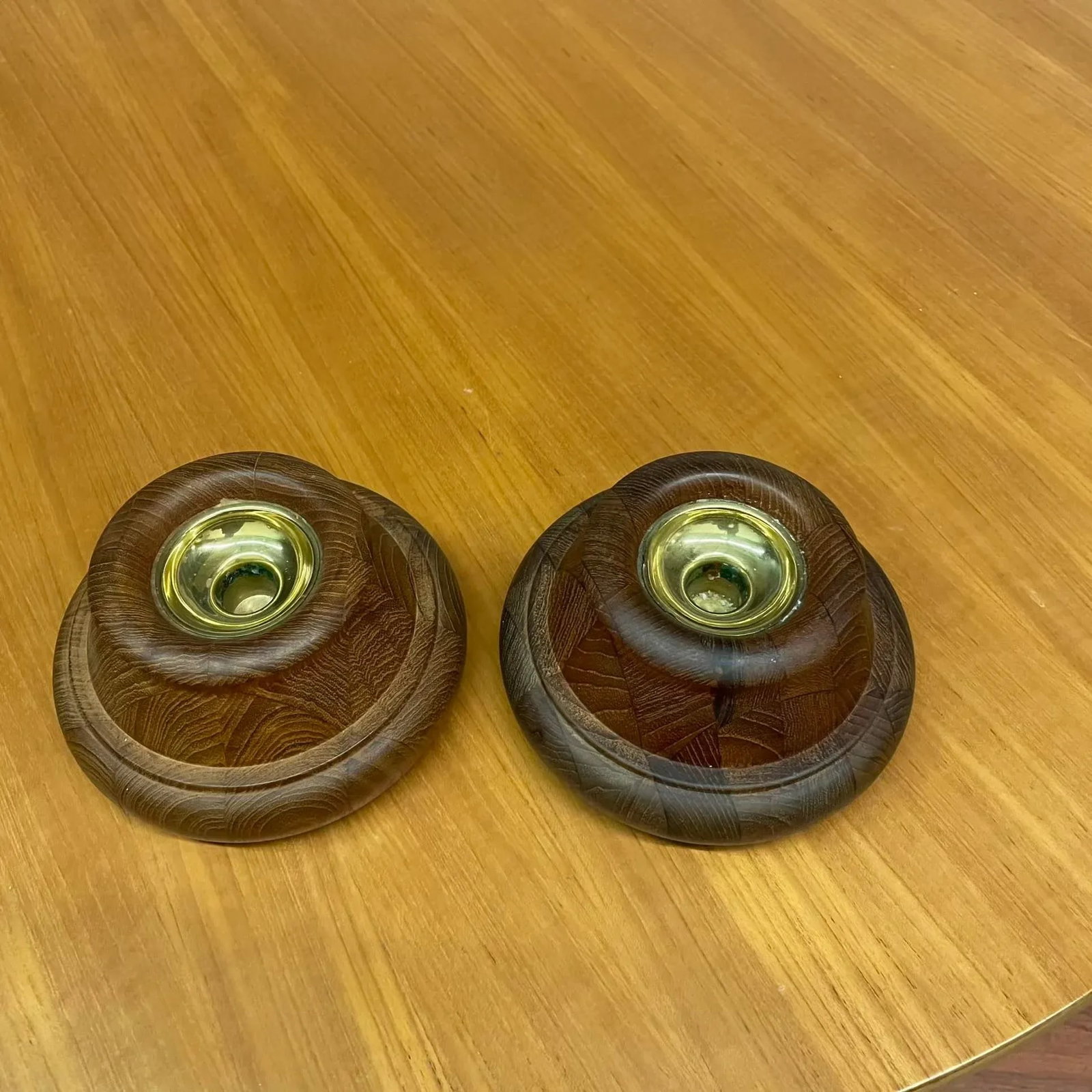 Jens Quistgaard for Dansk Staved Teak Candleholders - A Pair - 7