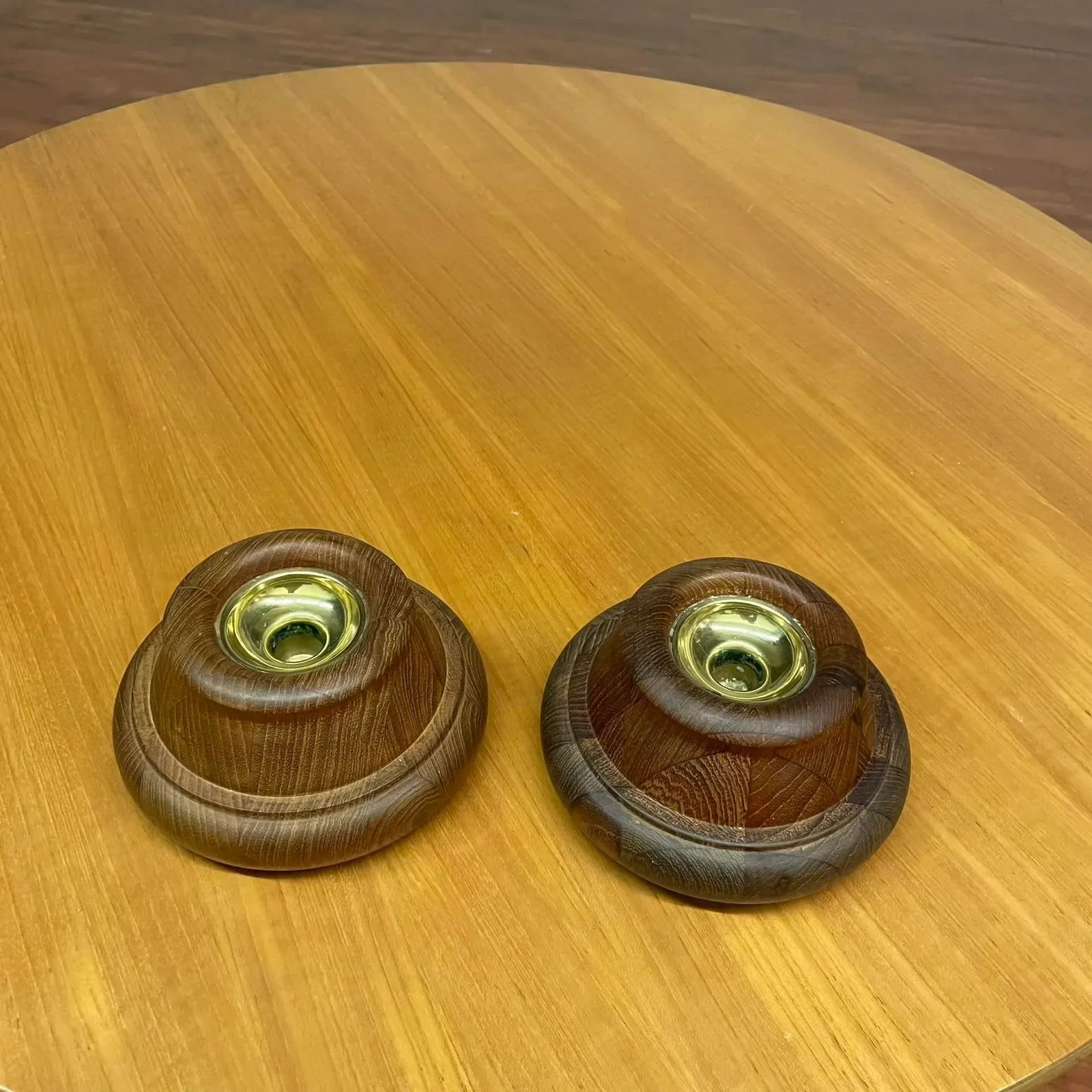 Jens Quistgaard for Dansk Staved Teak Candleholders - A Pair - 8
