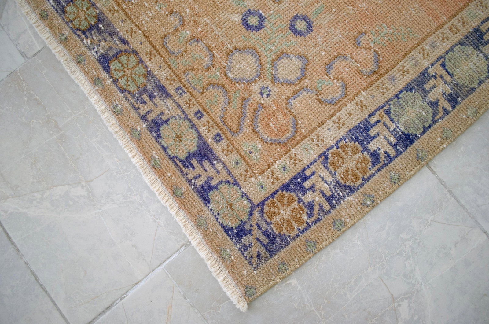 Distressed Oushak Runner Rug - Hand Knotted Hallway Decor - 2'11"³ X 12' - 10