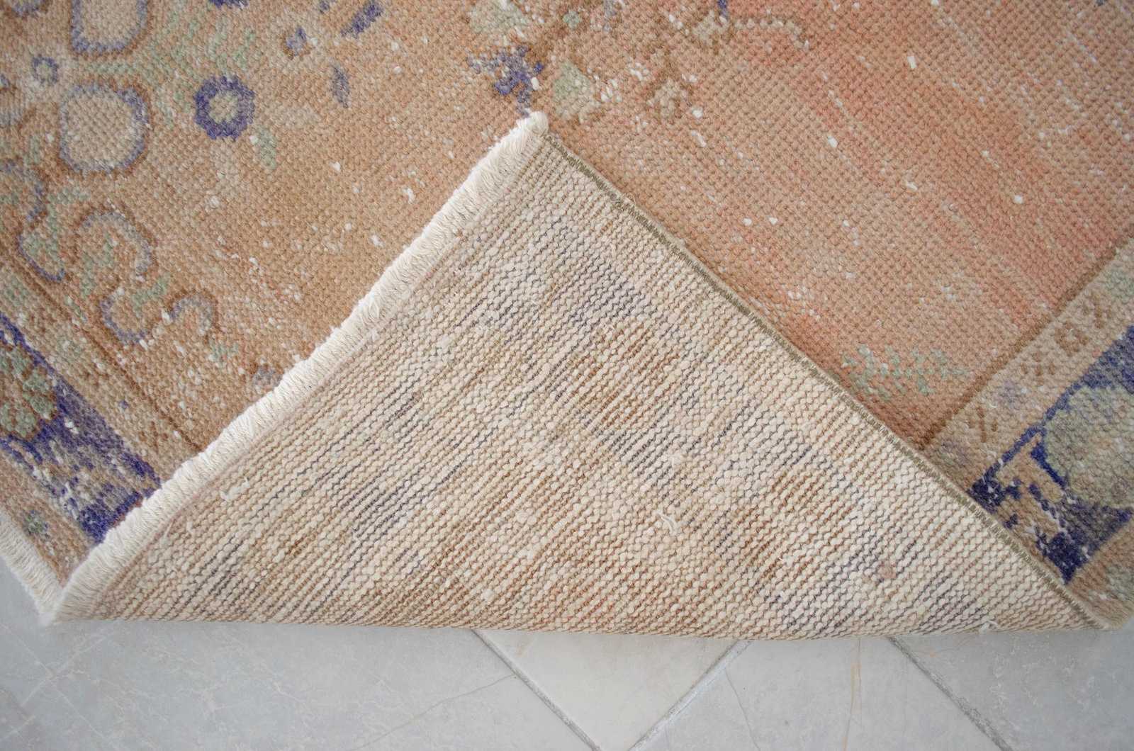 Distressed Oushak Runner Rug - Hand Knotted Hallway Decor - 2'11"³ X 12' - 9