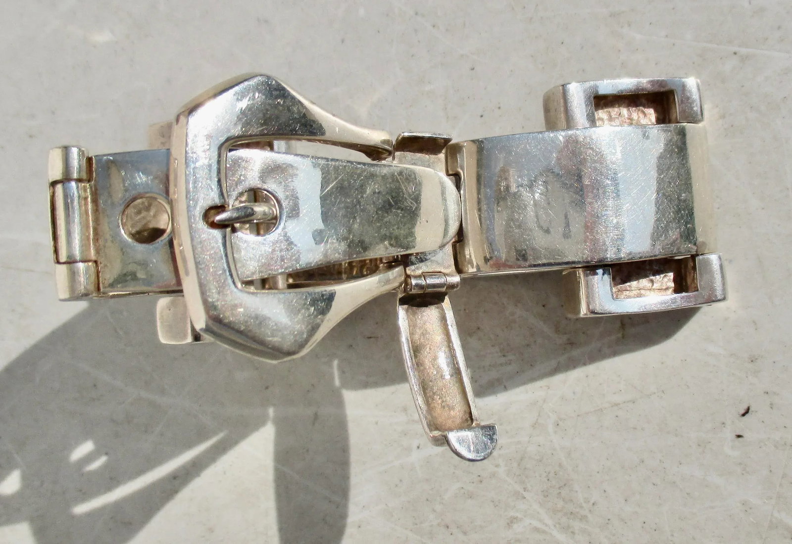 105 Arezzo Sterling and Enamel Buckle Bracelet - 3
