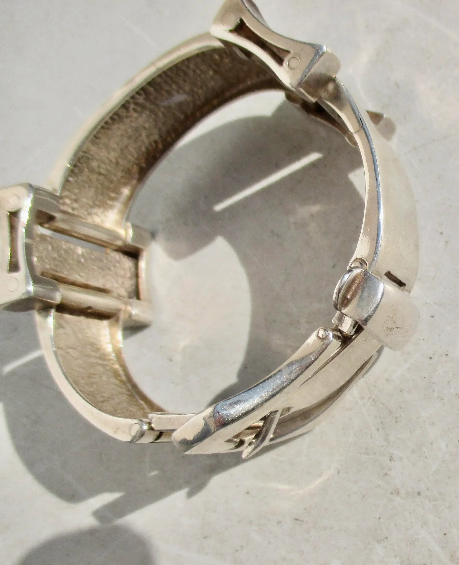 105 Arezzo Sterling and Enamel Buckle Bracelet - 4